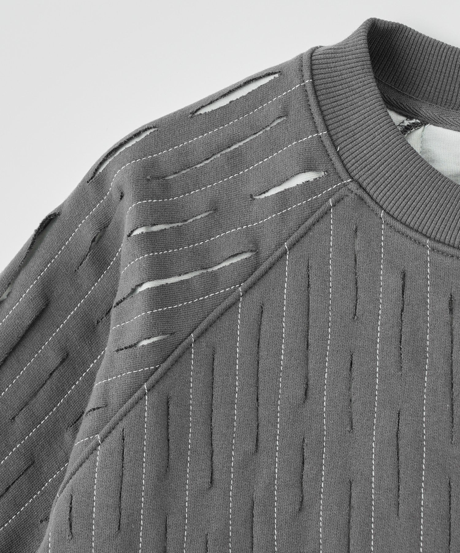 PAS UNE MARQUE/パ・ズュヌ・マルク/DOUBLE-PANELLED DISTRESSED TEE SHIRT 503 - Image 4