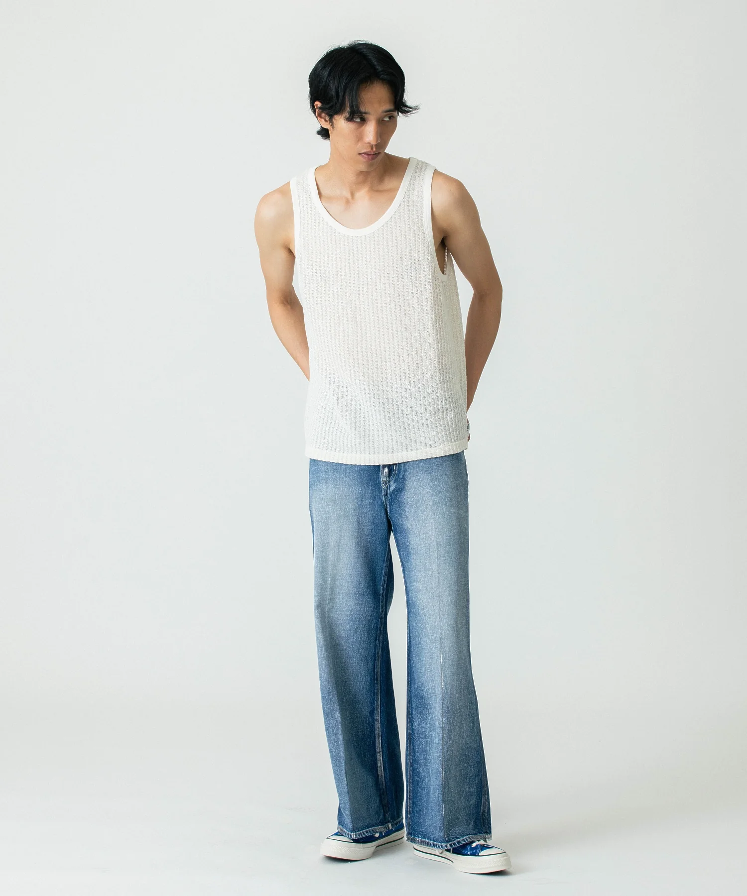 WAX LONDON/ワックスロンドン/PRIM VEST JERSEY LACE SS25-TEE-PRM-BSA-ECR - Image 4
