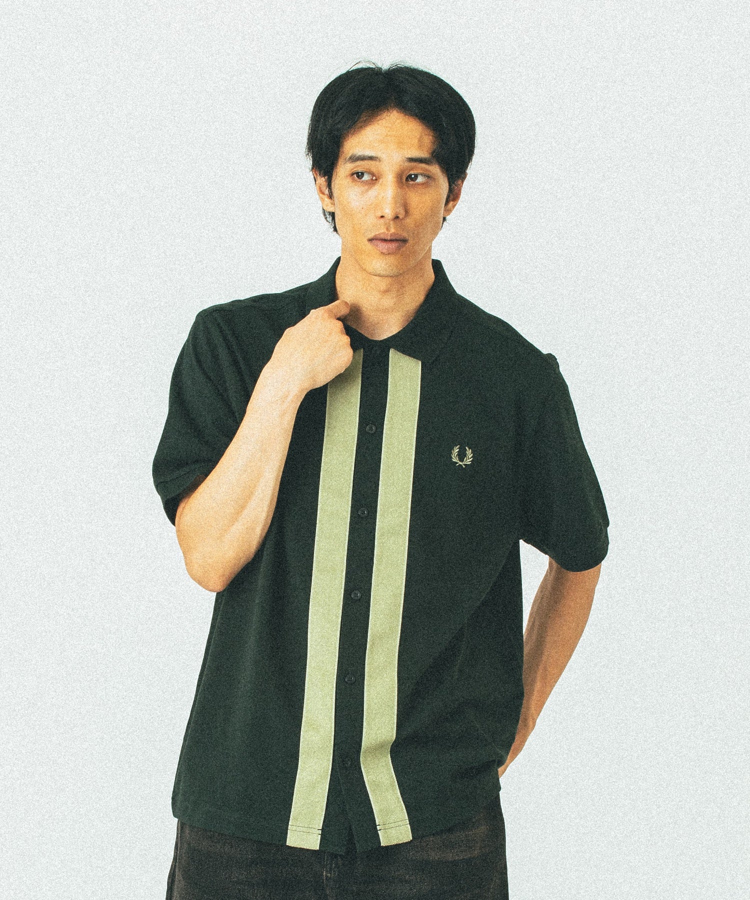 FRED PERRY/フレッドペリー/CHENILLE TAPE BUTTON THRU POLO M9907 - Image 3