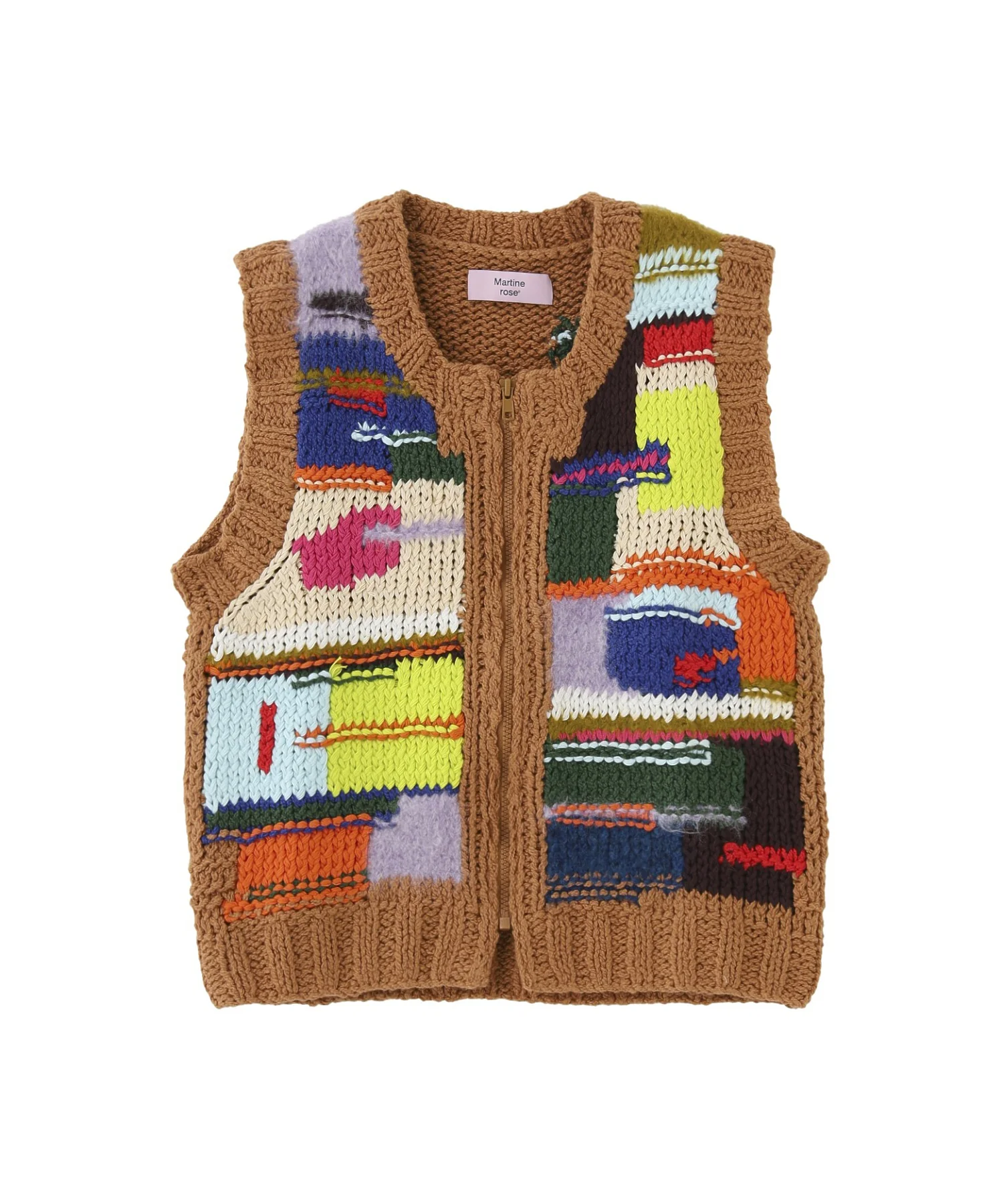 MARTINE ROSE/マーティン ローズ/HANDKNIT ZIP VEST 967YA16800
