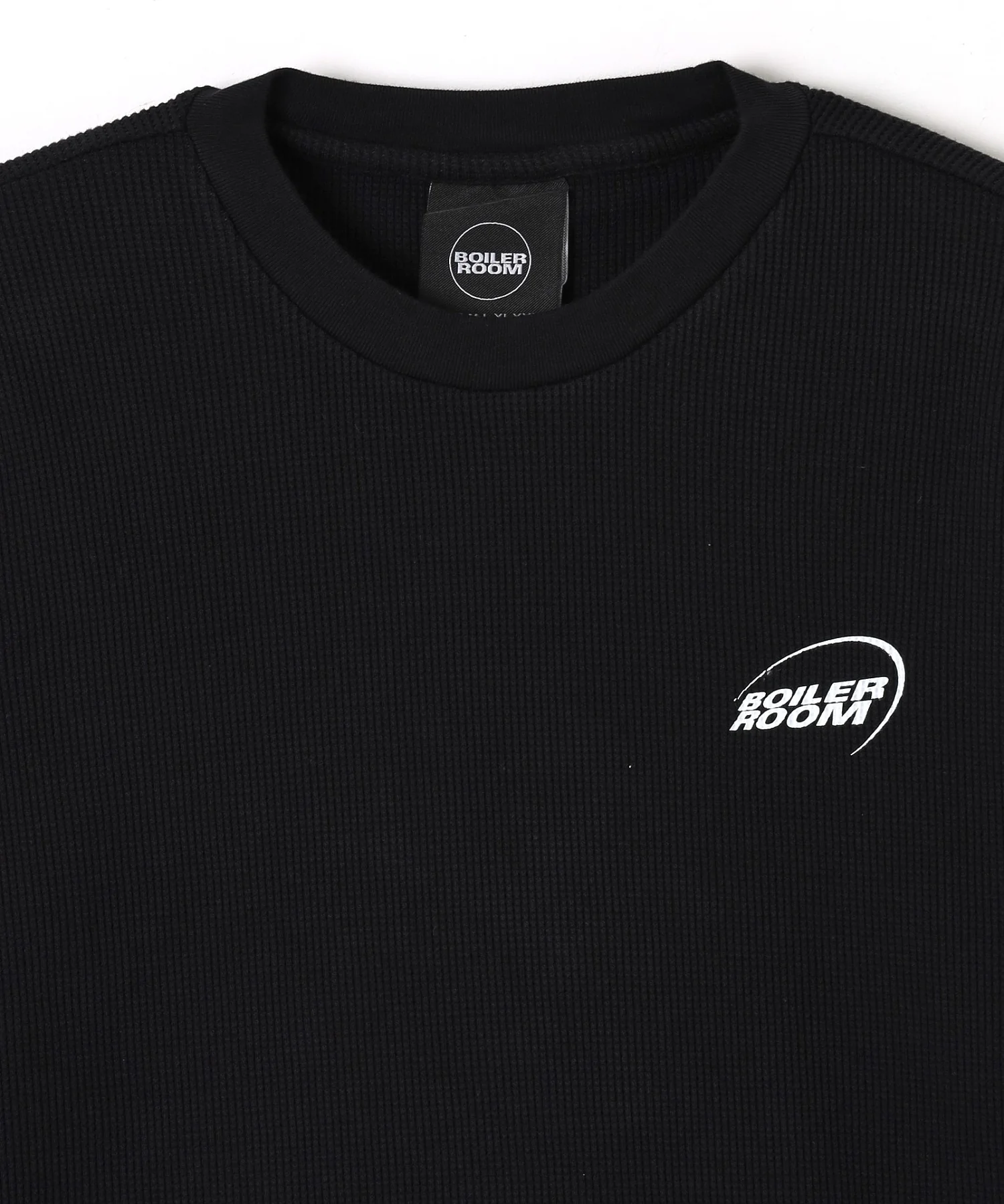 BOILER ROOM/ボイラールーム/WAFFLE LONG SLEEVE AW25LS01BLK - Image 3