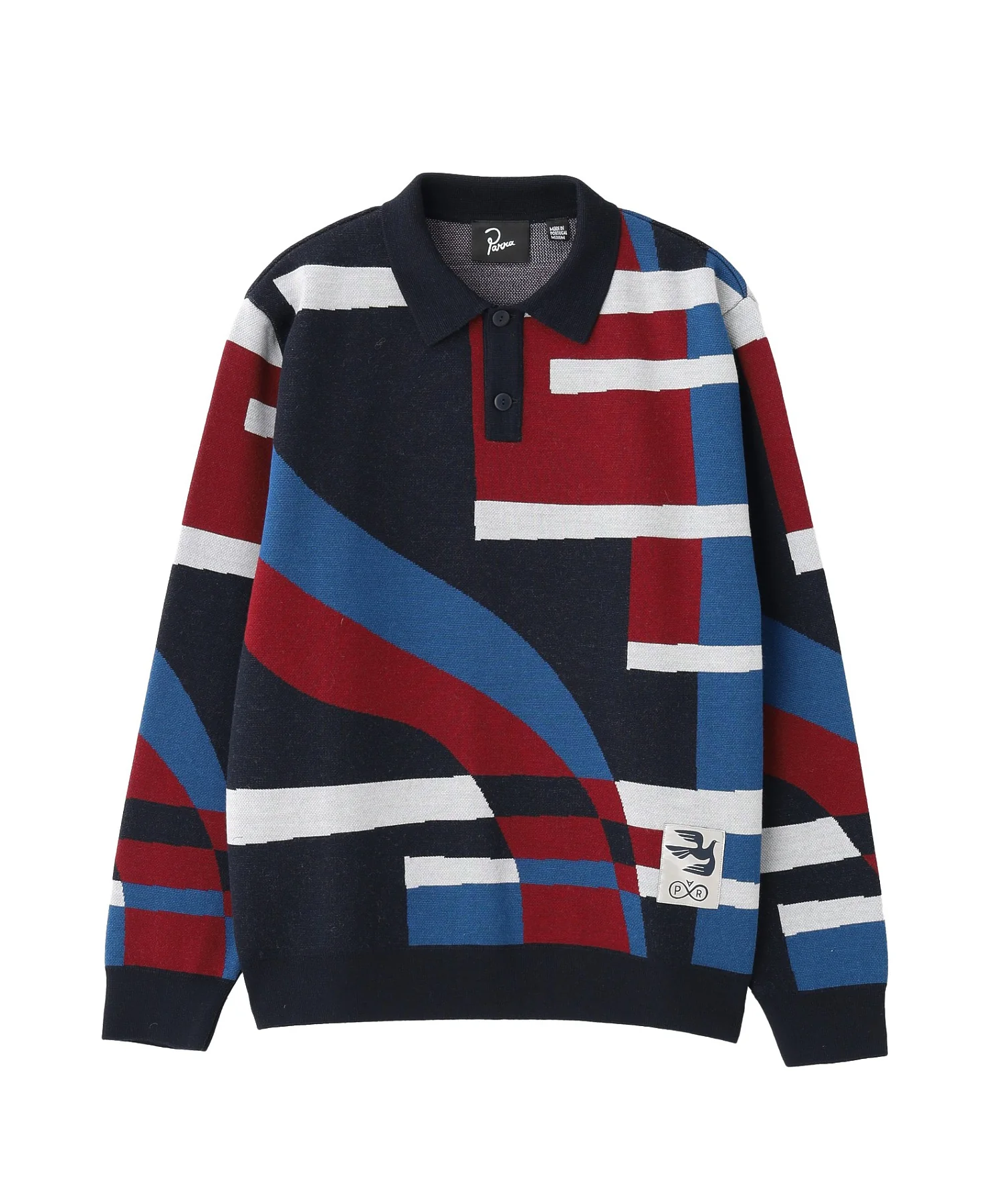 PARRA/パラ/Vertical forest knitted polo 54240