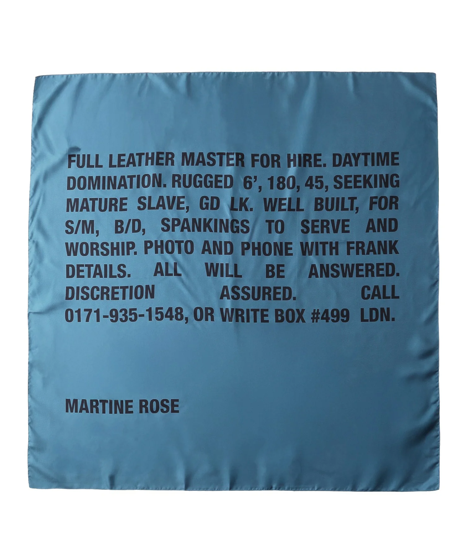 MARTINE ROSE/マーティン ローズ/CLASSIFIED SCARF 1230WF08 - Image 8