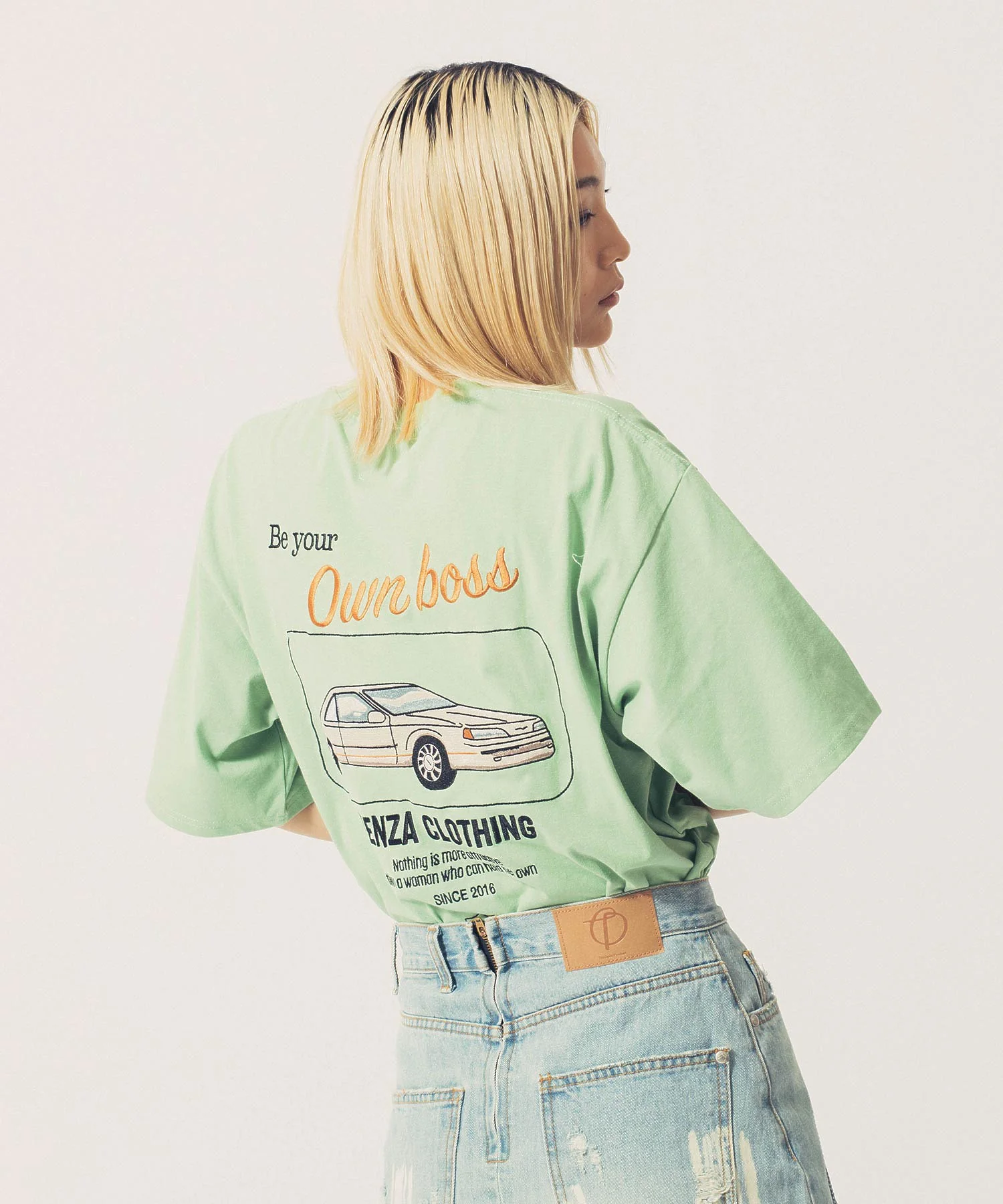 HENZ X STYLES /ヘンザ X スタイルス/Embroidery T-shirt BD0003 - Image 8