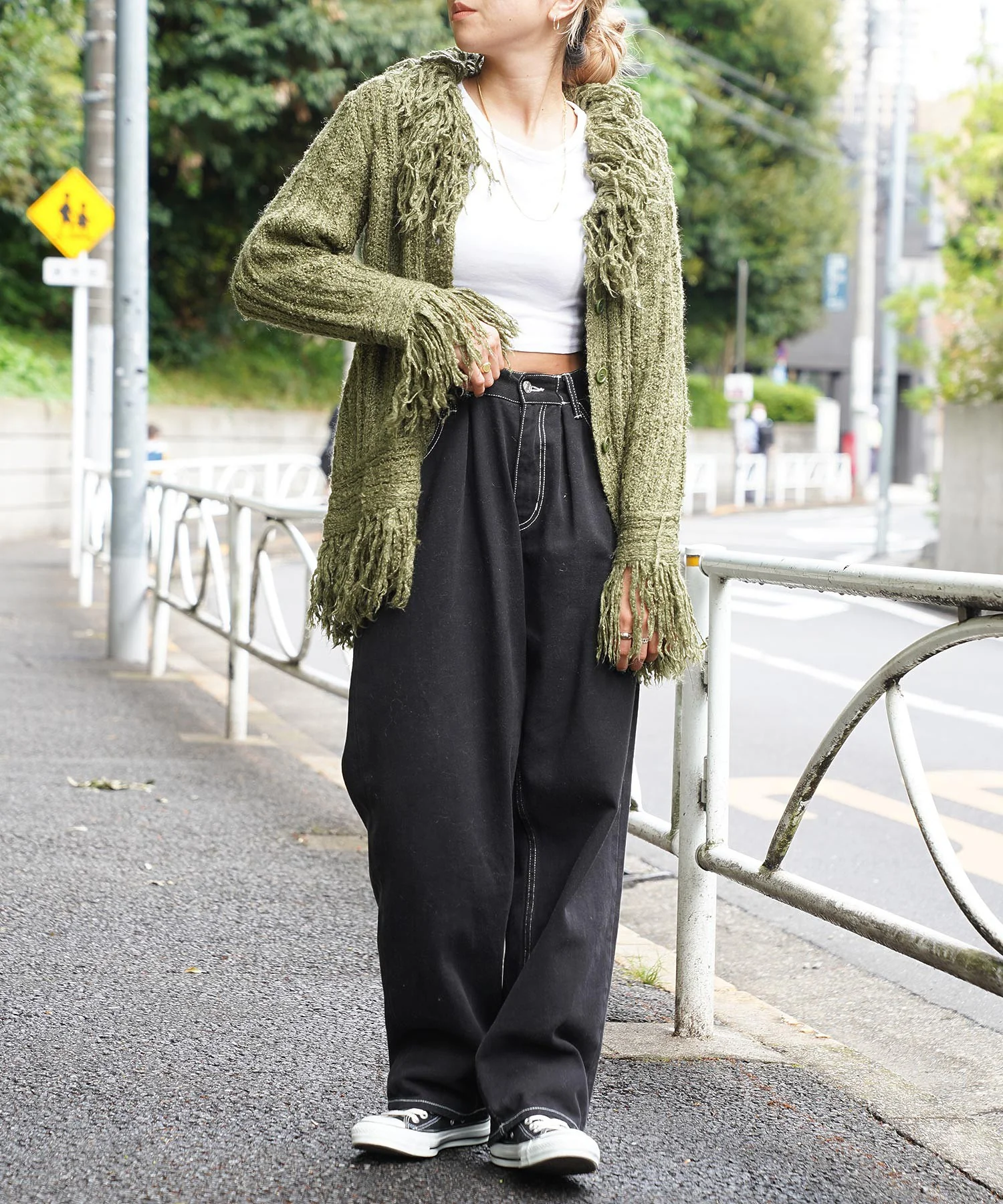 TheOpen Product /ザオープンプロダクト FRINGE DETAIL CARDIGAN GTO214KT005 - Image 3