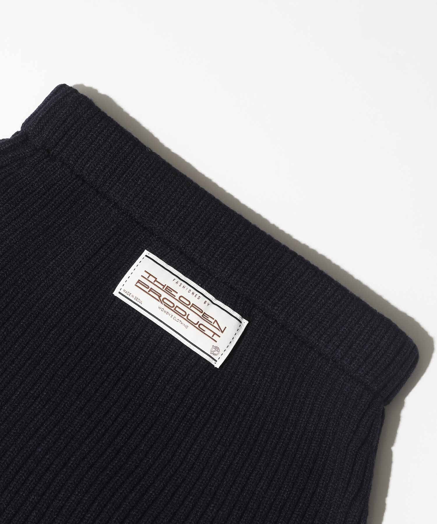 THE OPEN PRODUCT /ザオープンプロダクト/ SLIT KNIT MINI SKIRT/GTO223KT008 - Image 7