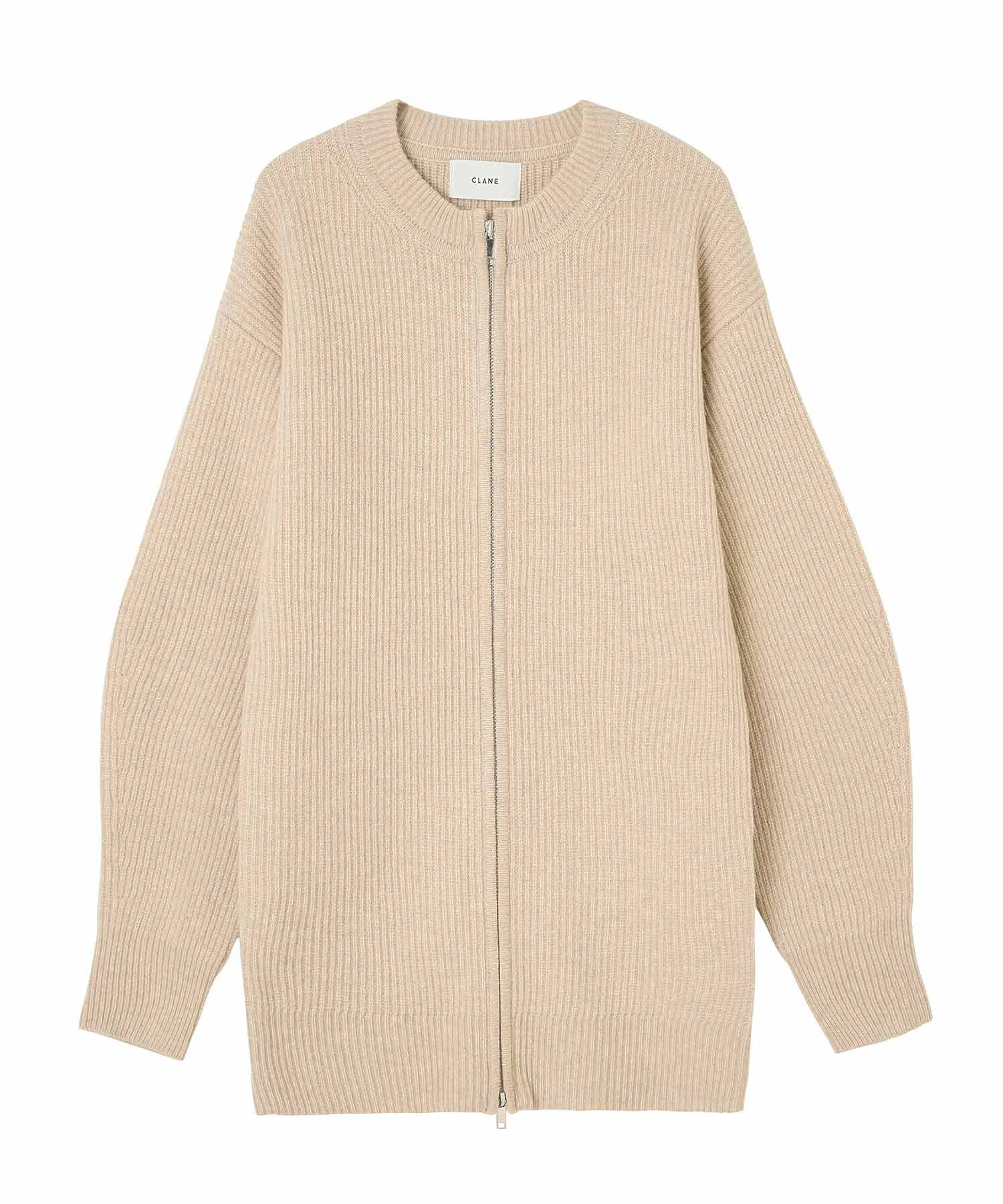 CLANE/クラネ/ZIP RIB KNIT TOPS 13106-2352