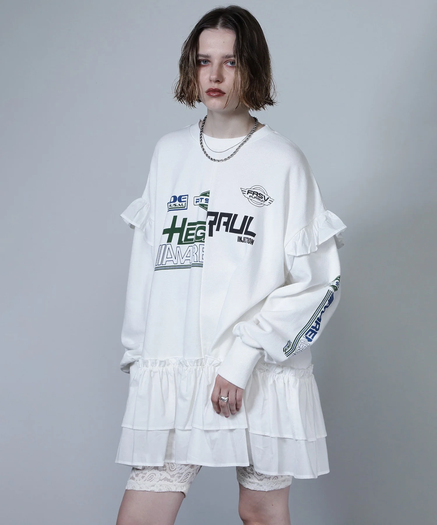 スポーツロゴ フリルドッキングチュニック - Image 15