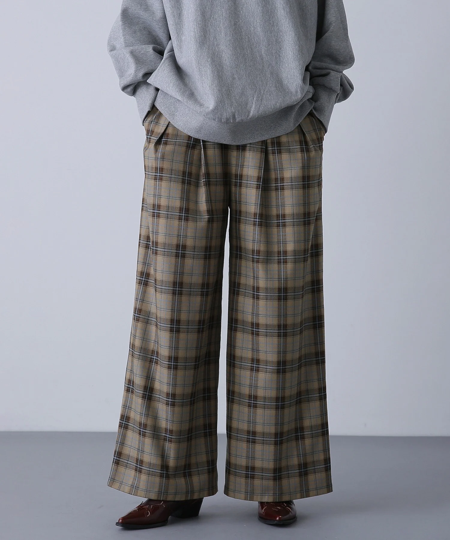 ダブルタックチェックパンツ - Image 25