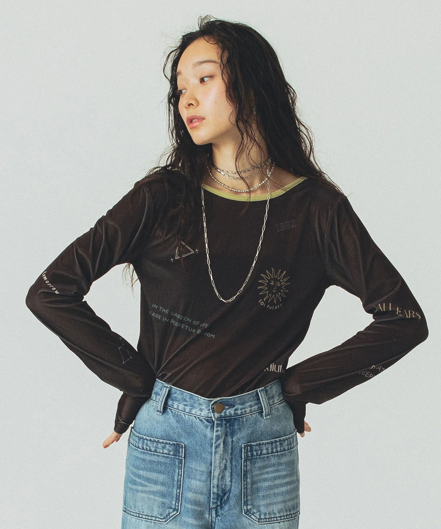 SHEER VELOUR L/S TEE - Image 22