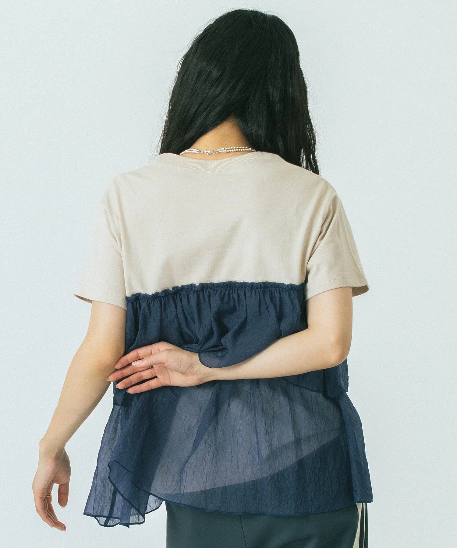 MIXED FABRIC TOP - Image 3