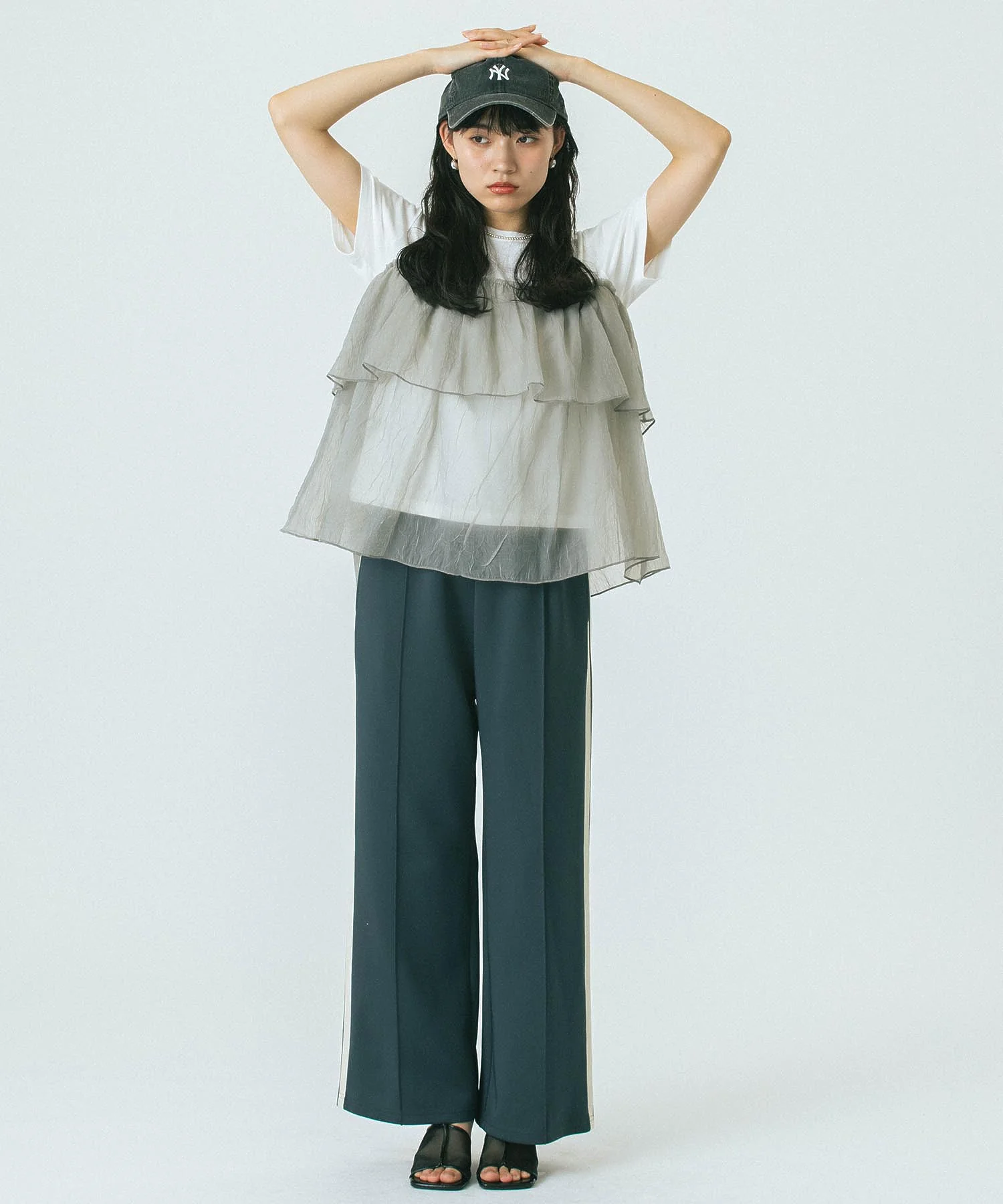 MIXED FABRIC TOP - Image 9