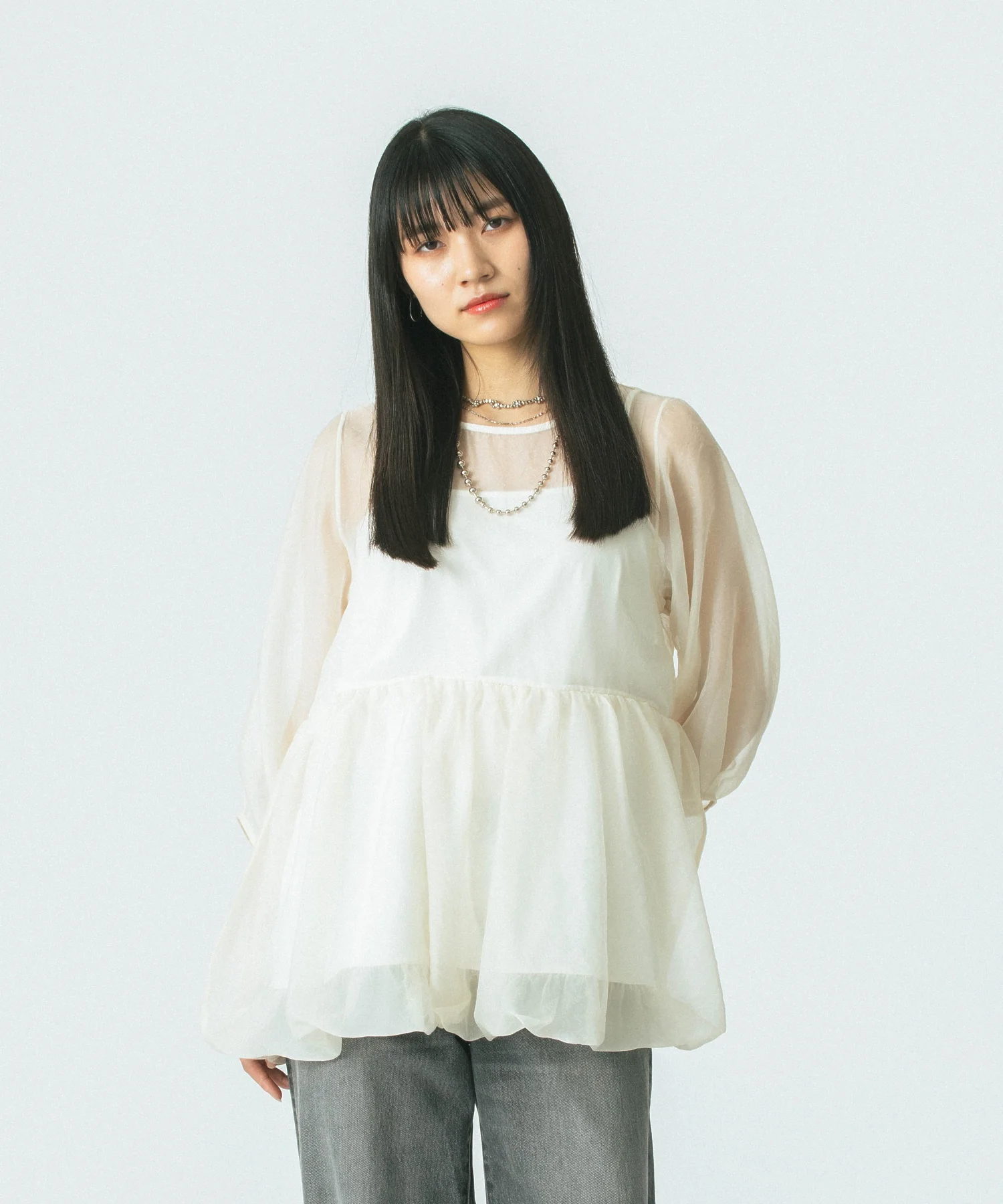 SHEER LAYERED BLOUSE - Image 20