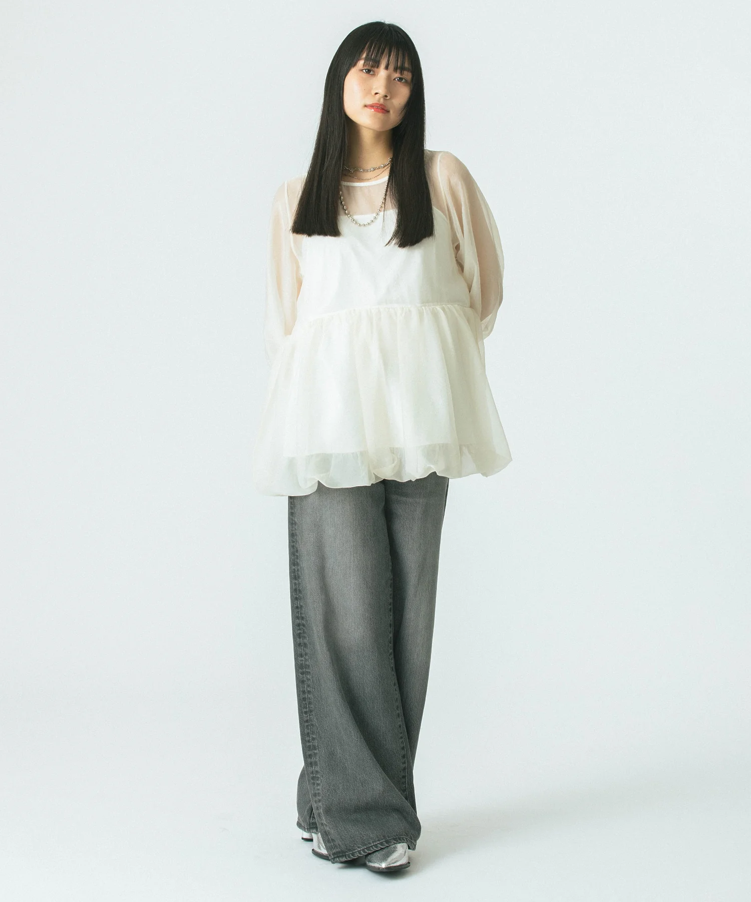 SHEER LAYERED BLOUSE - Image 6