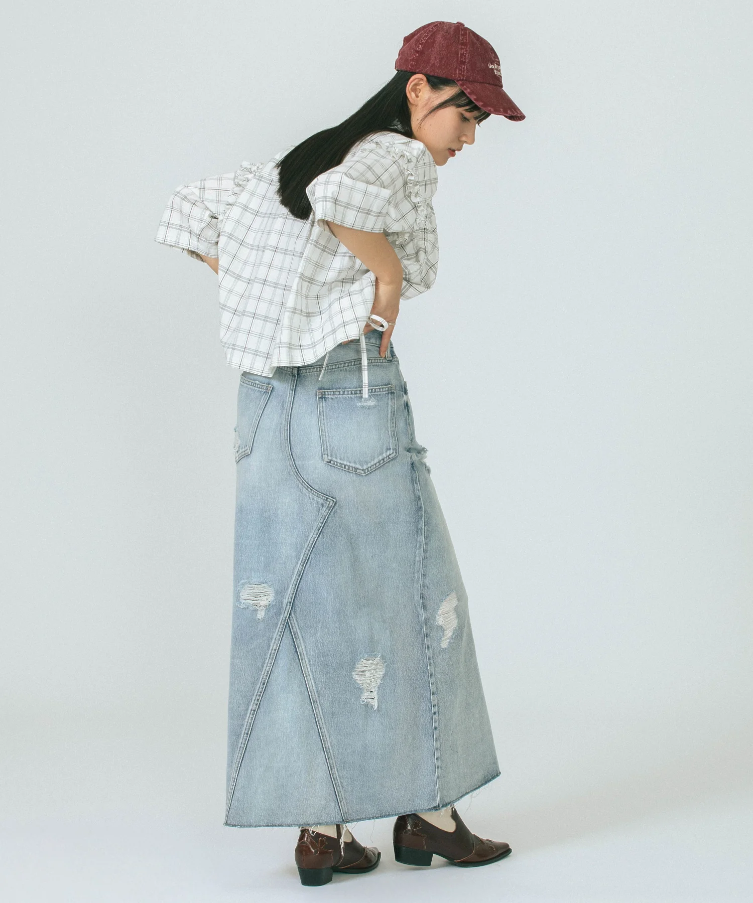 DAMEGE DENIM SKIRT - Image 9