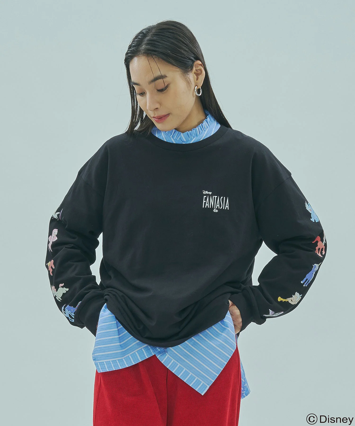 DISNEY『FANTASIA』/SLEEVE PRINT L/S TEE - Image 2