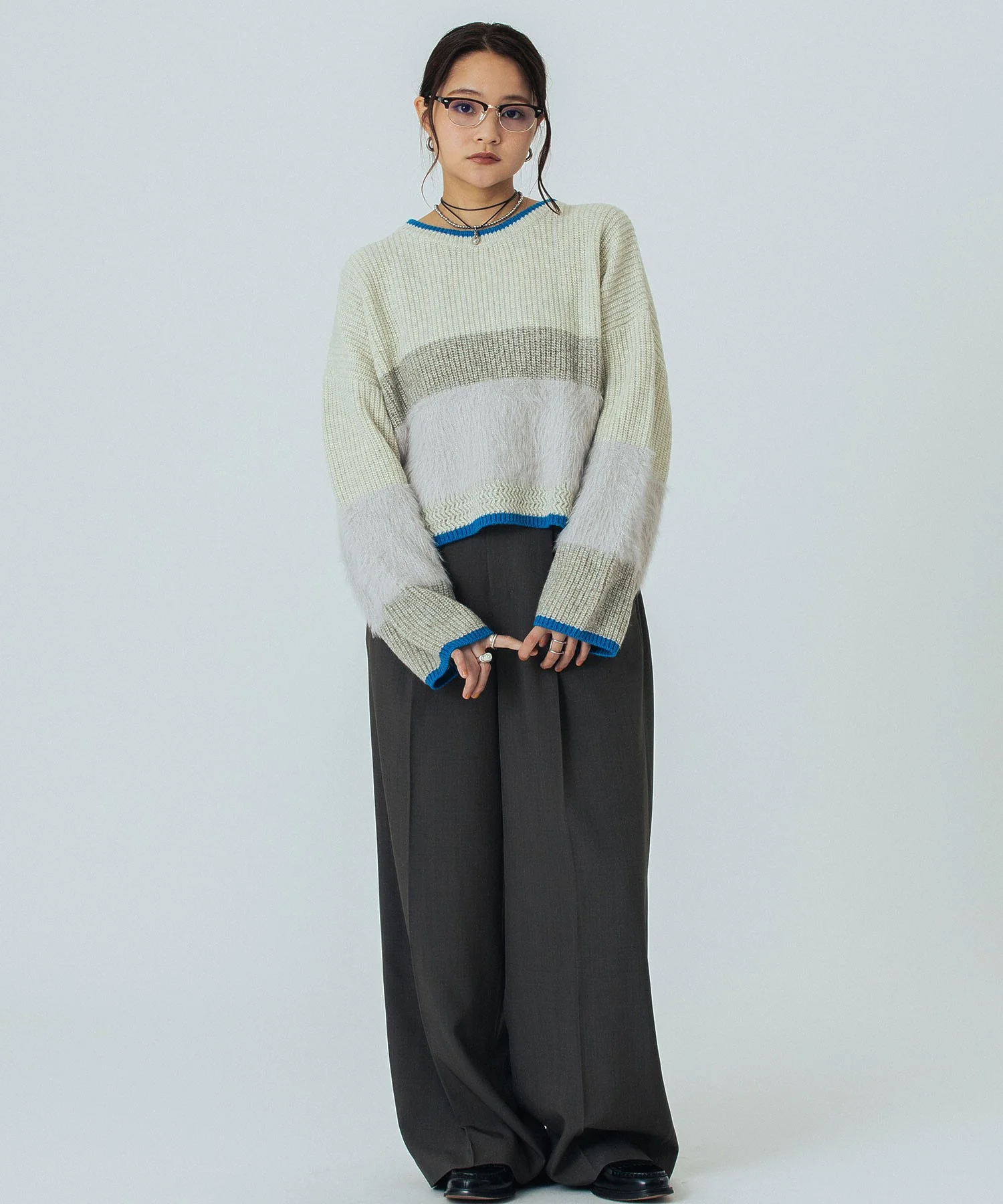 CROPPED BLOKING KNIT - Image 33