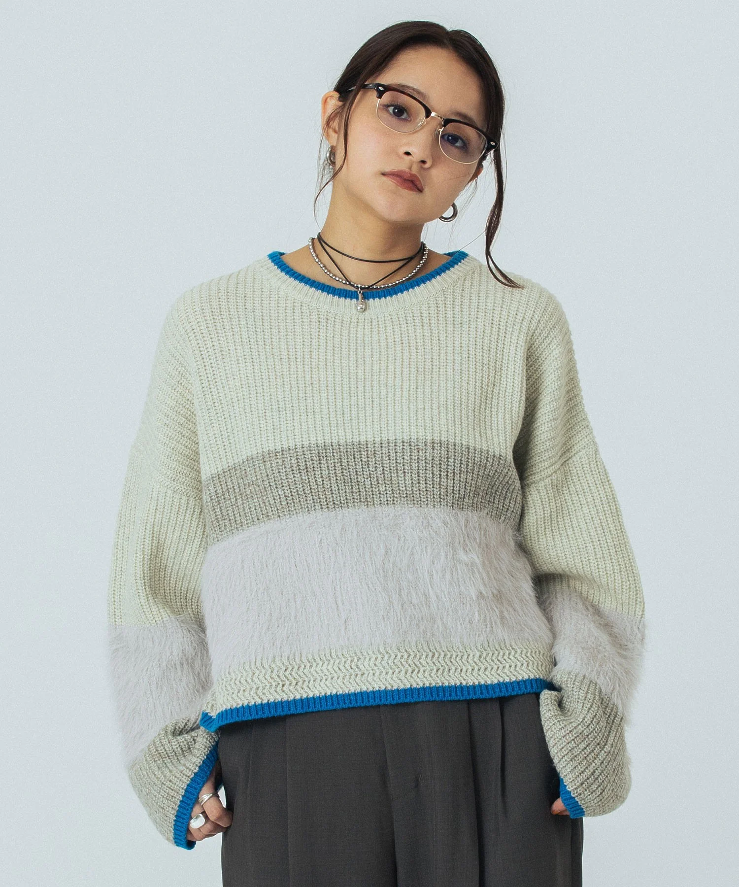CROPPED BLOKING KNIT - Image 42