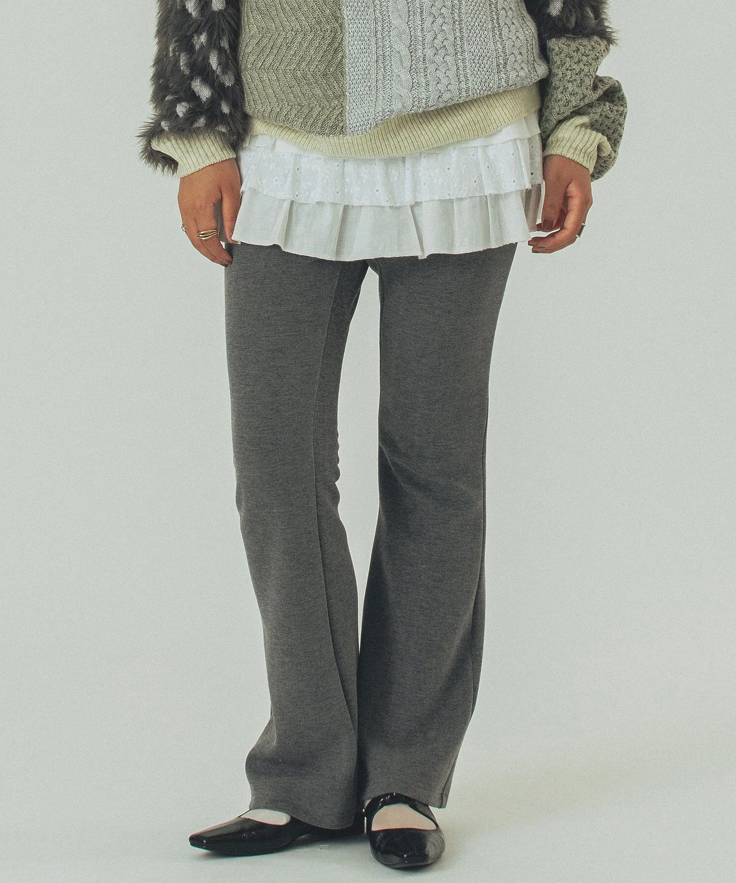 CUT FLARE PANTS - Image 32