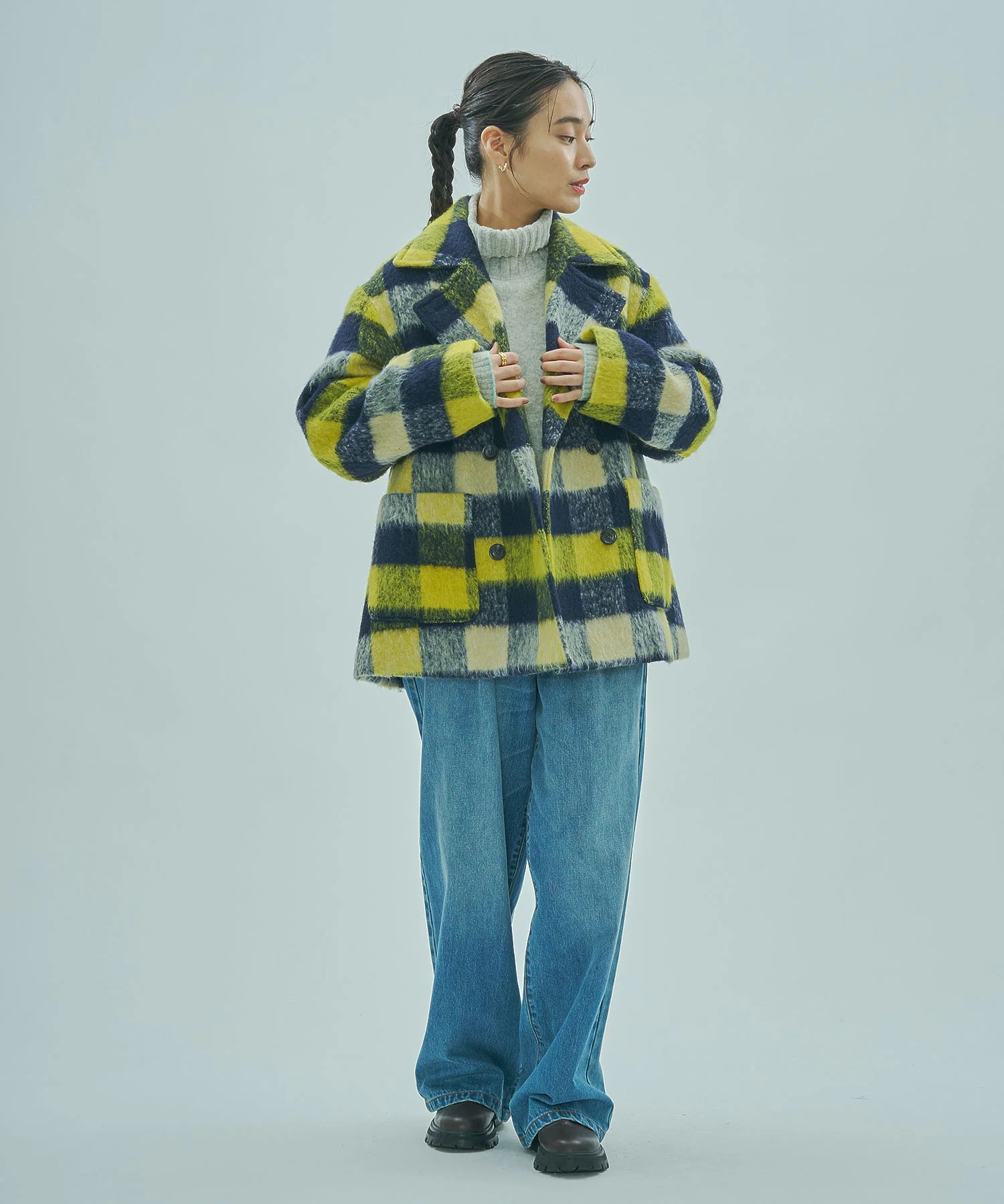SHAGGY CHECK COAT - Image 9