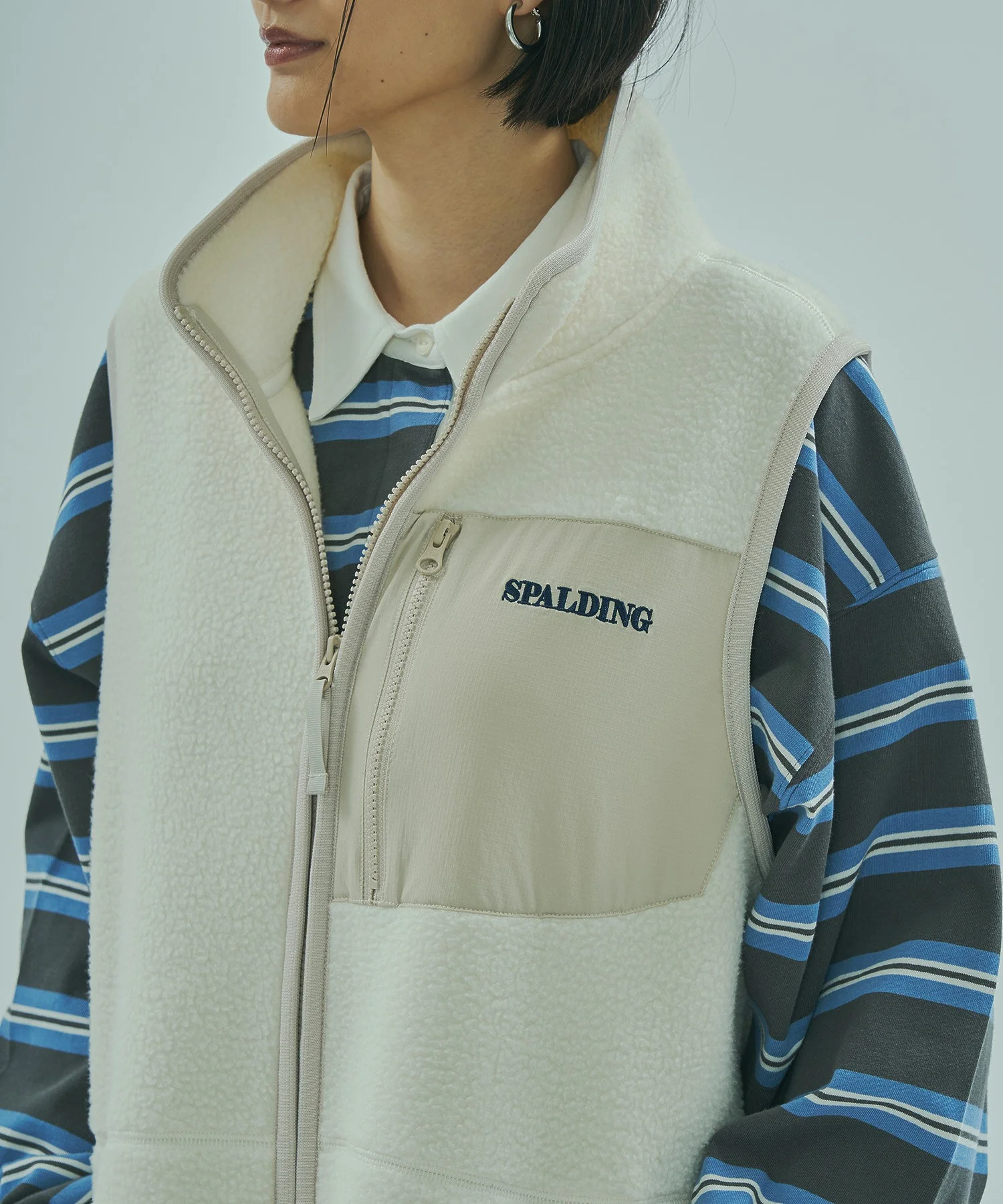 SPALDING x ROSE BUD FLEECE VEST - Image 17