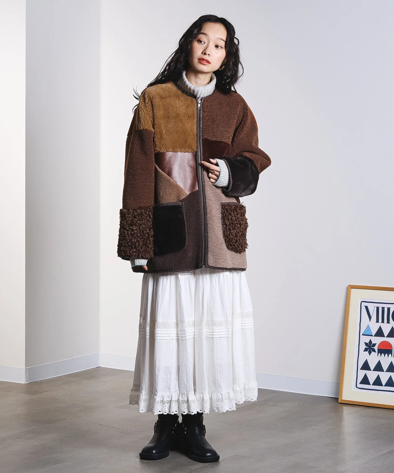 PATCHWORK FAUXFUR COAT - Image 6