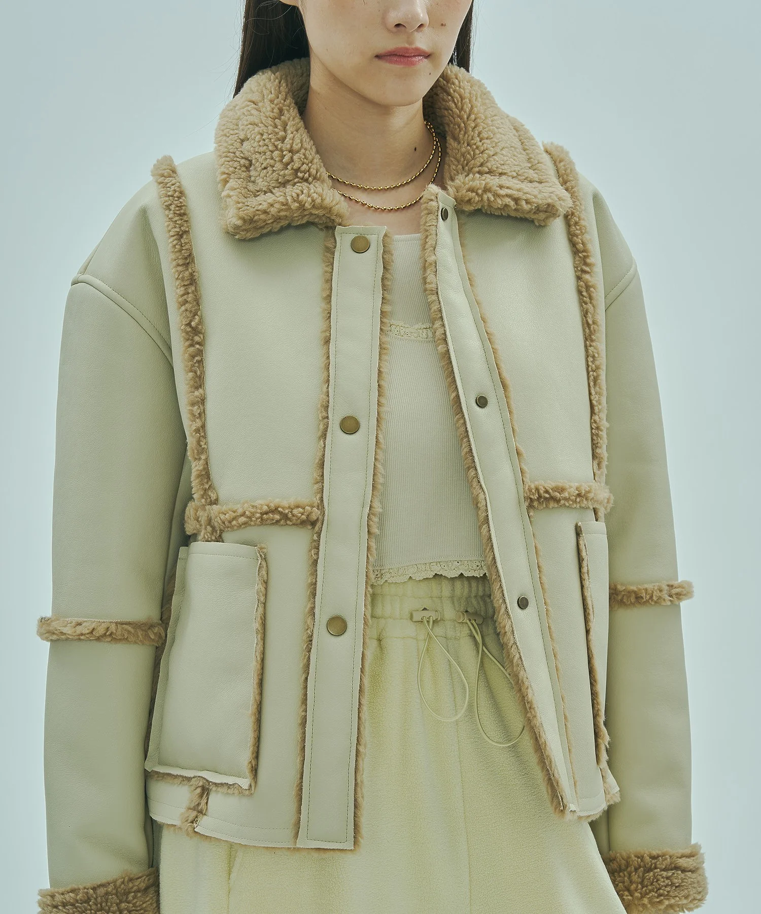 FAUX MOUTON ２WAY JACKET - Image 4