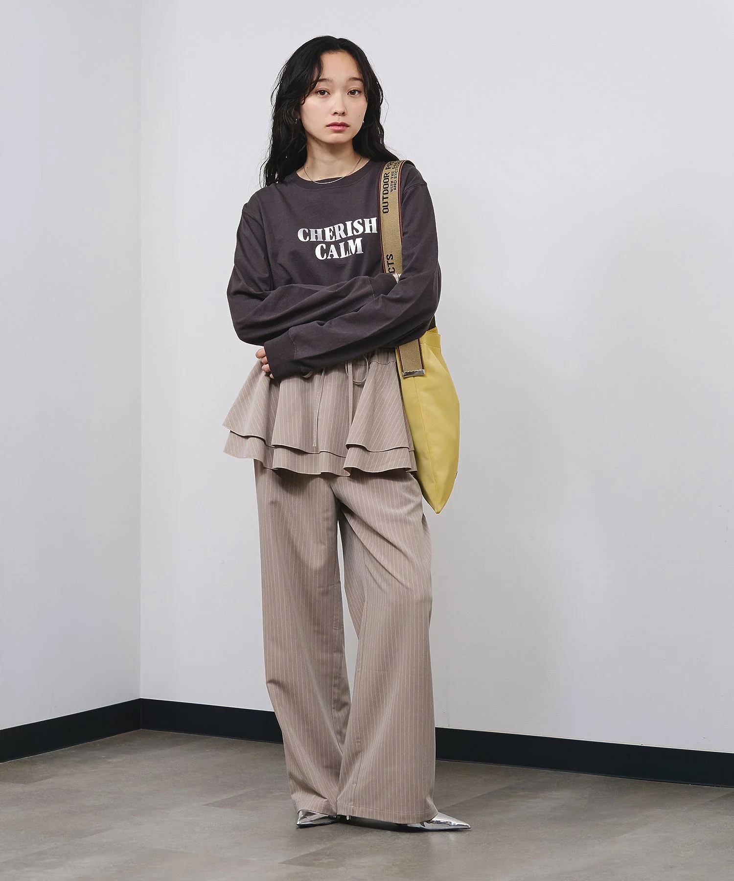 LAYERED SKIRT STRIPE PANTS - Image 7