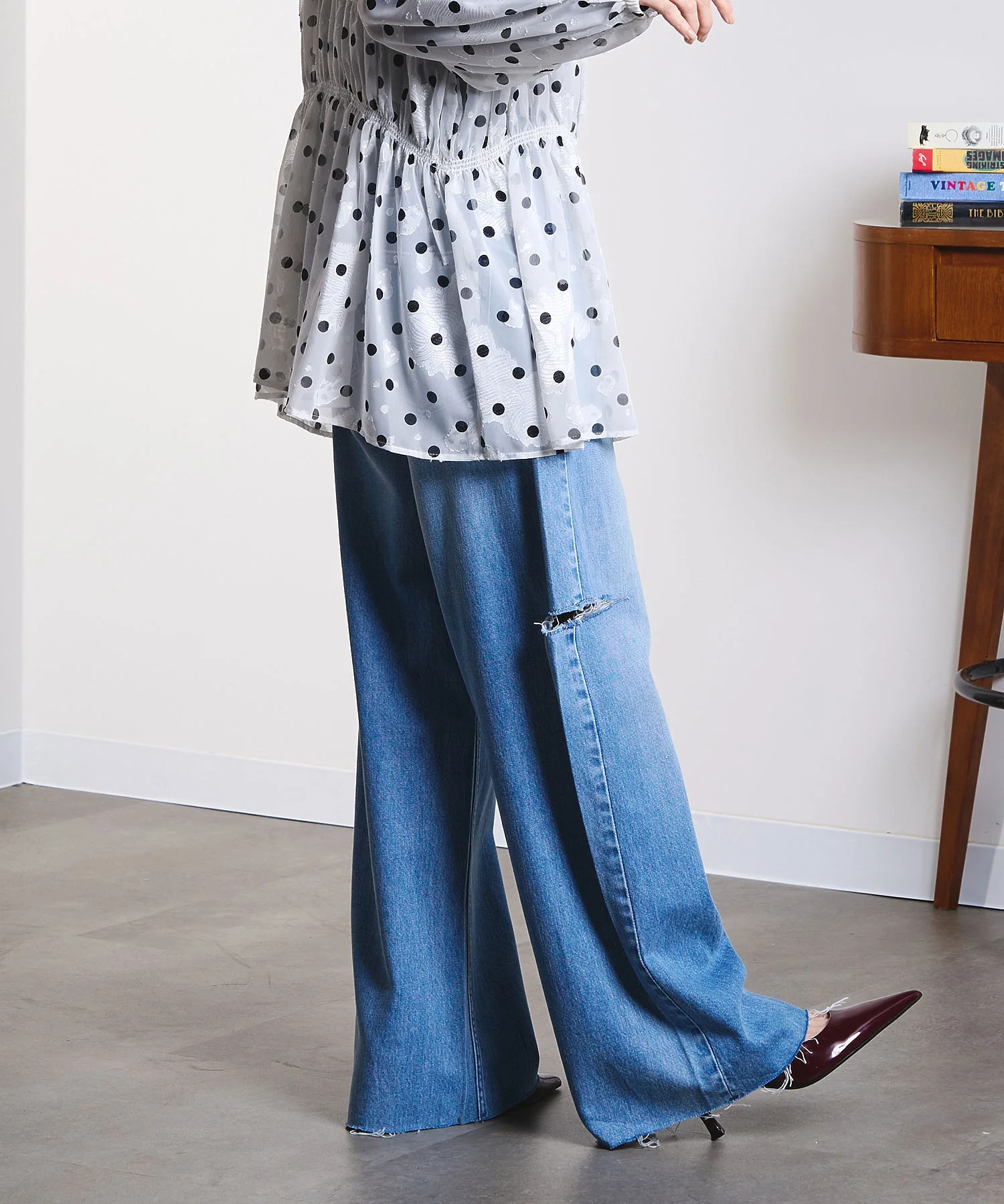 SLIT DENIM PANTS - Image 17