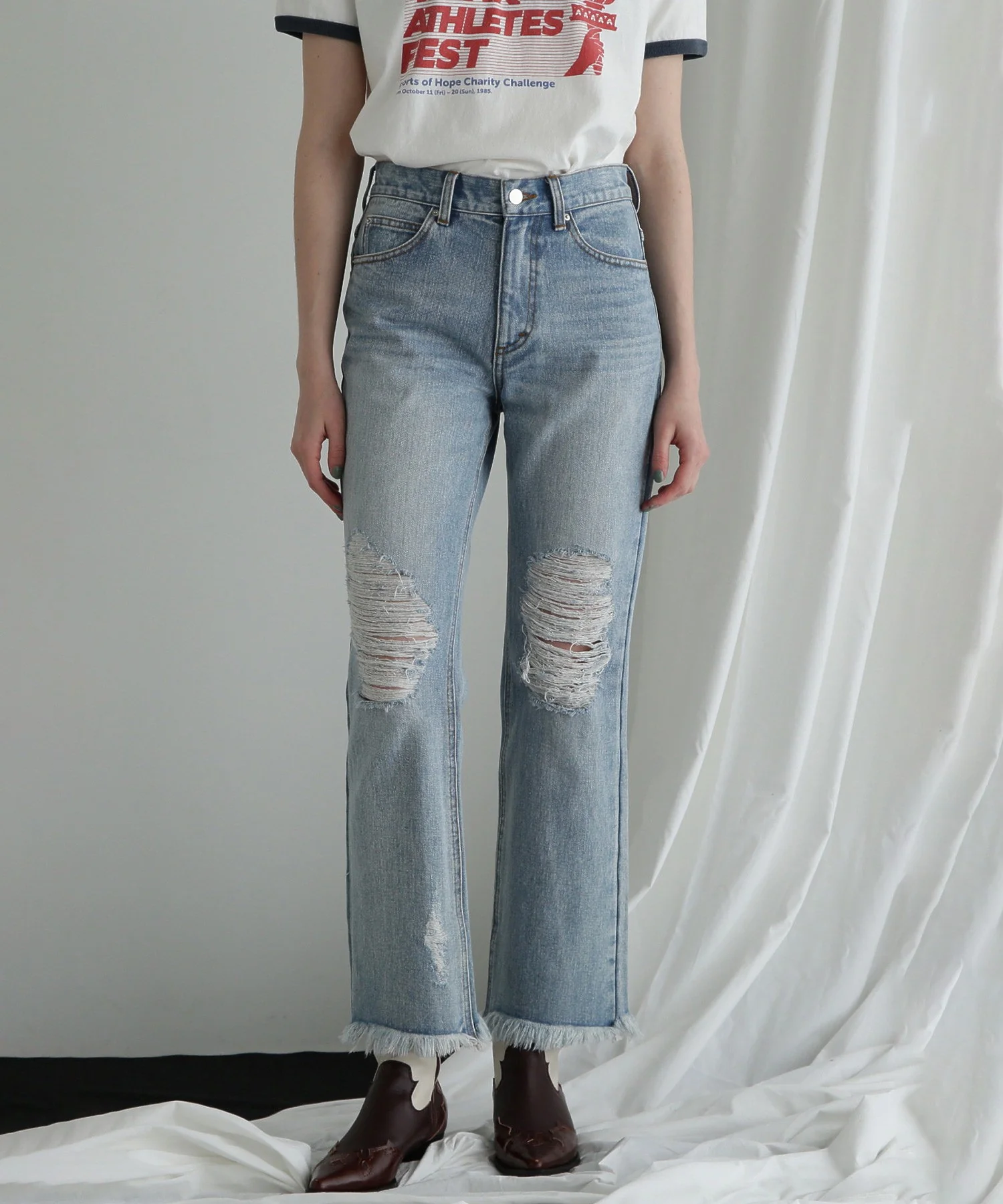 CREOLME/ダメージデニムパンツ - Image 10
