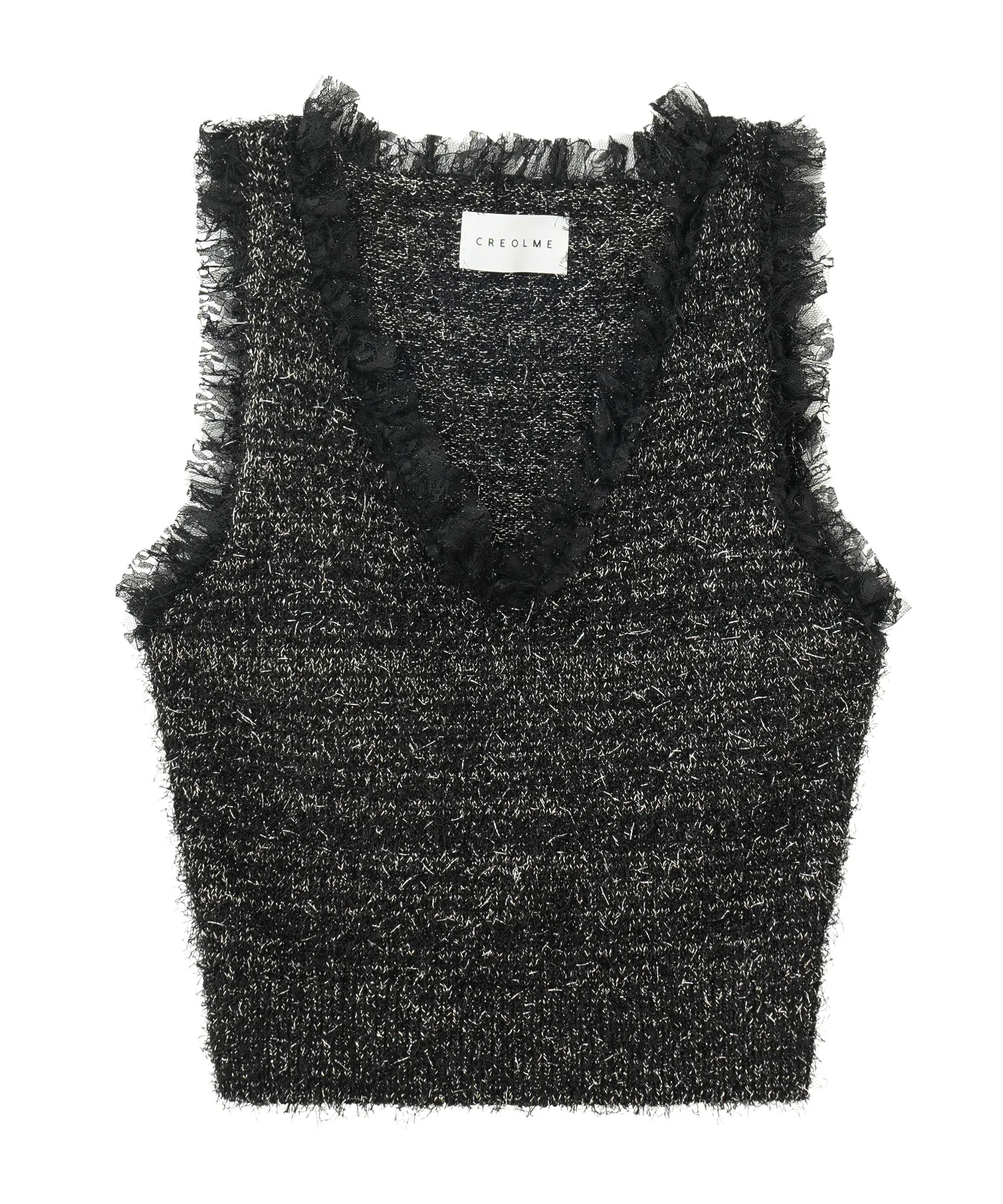 CREOLME/LAME FEATHER KNIT TANK - Image 9
