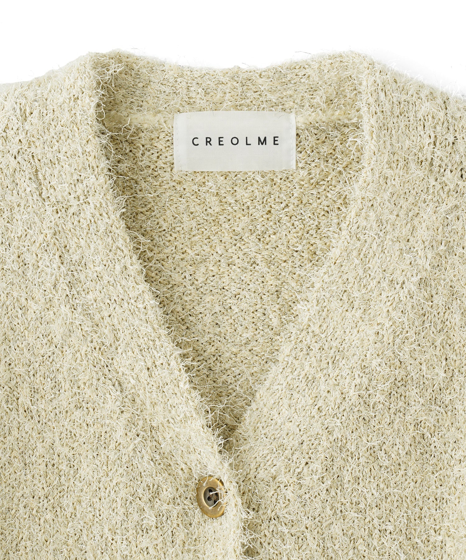 CREOLME/LAME FEATHER KNIT CARDIGAN - Image 5