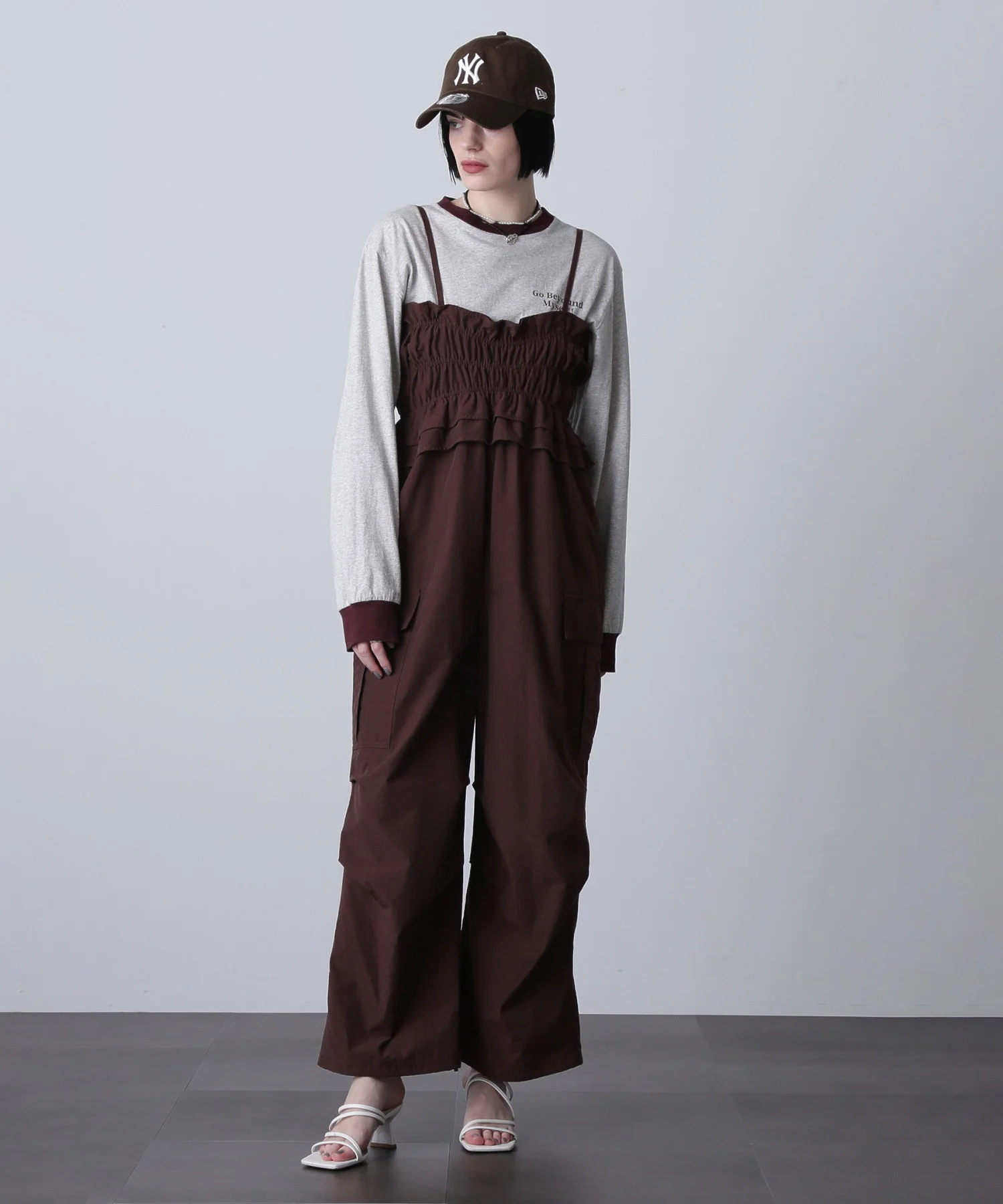 CREOLME/コットンナイロンキャミソールコンビネゾン - Image 11