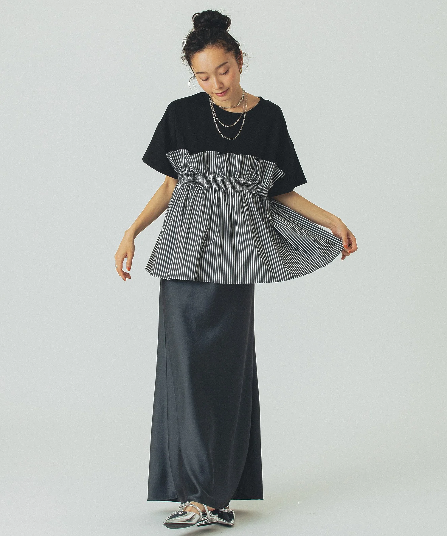 CREOLME/SATIN LONG SKIRT - Image 10