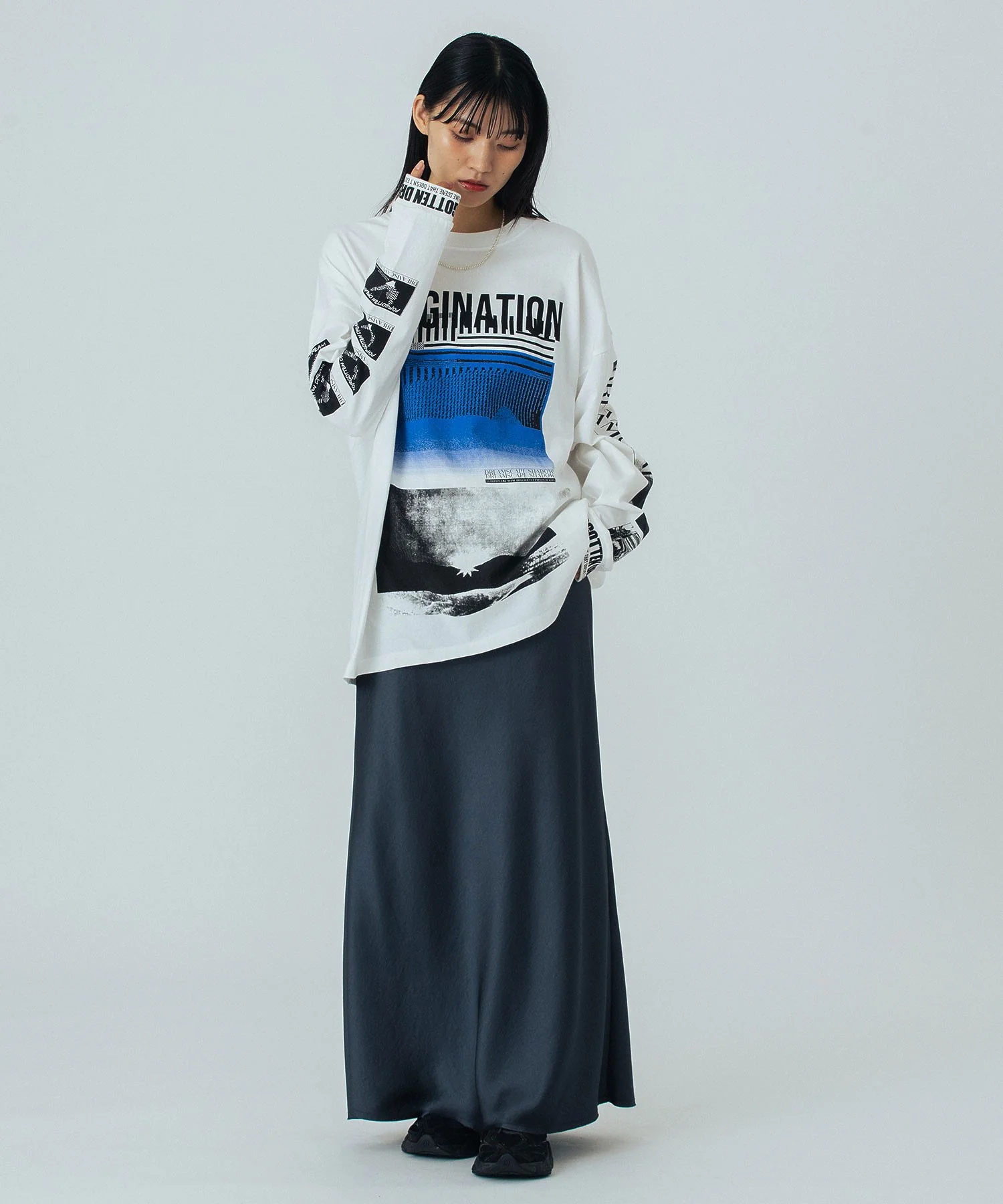 CREOLME/SATIN LONG SKIRT - Image 34