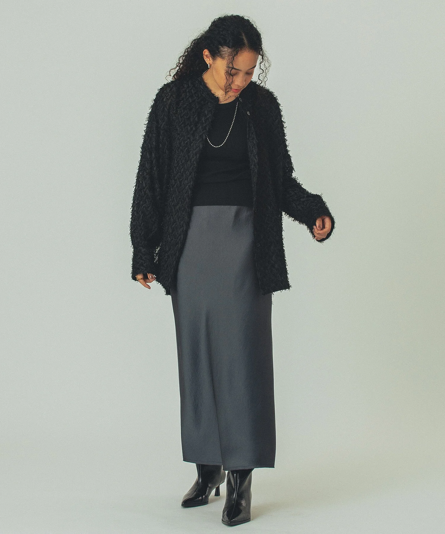CREOLME/SATIN LONG SKIRT - Image 48
