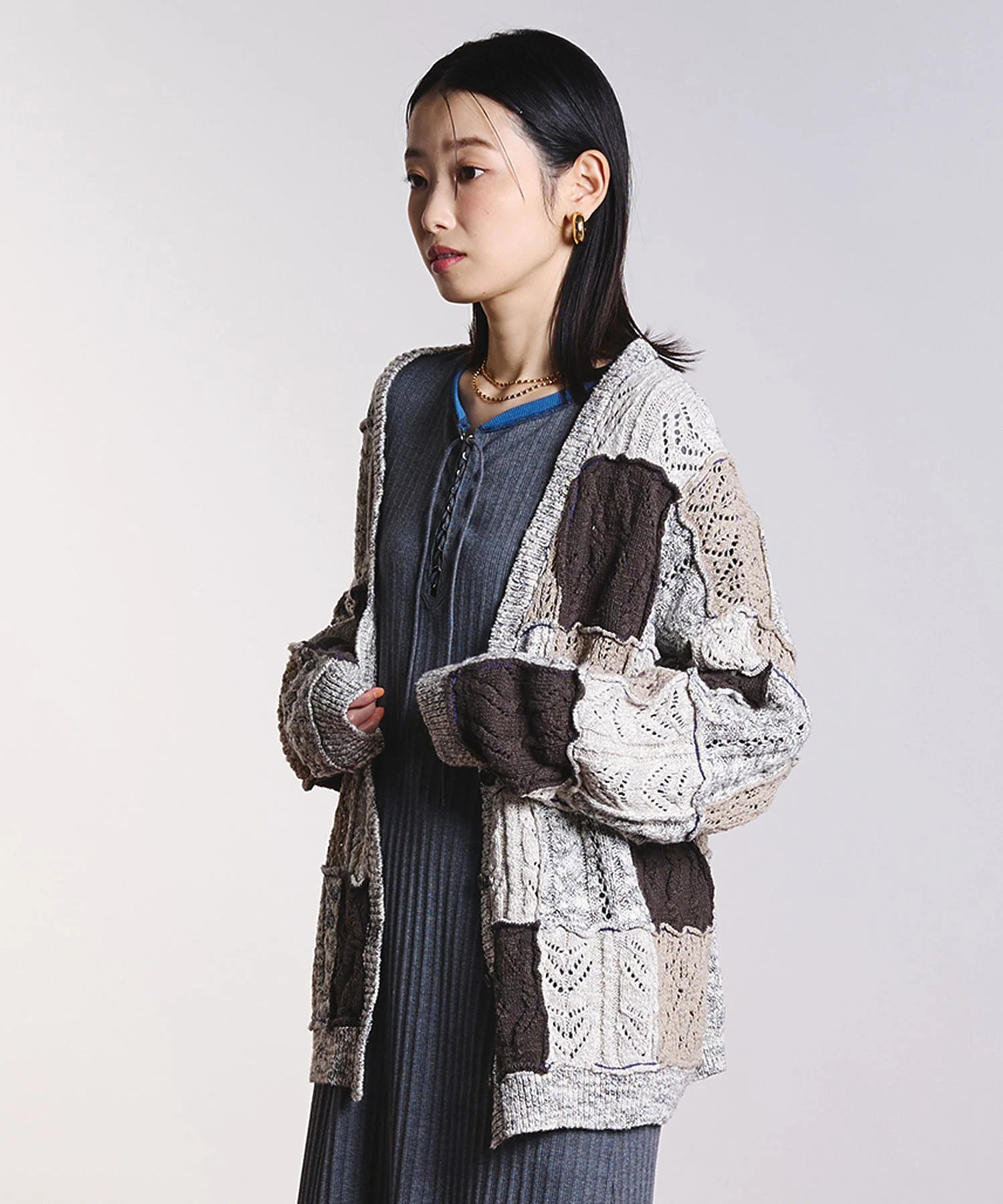 CREOLME/PATCHWORK KNIT CARDIGAN - Image 20