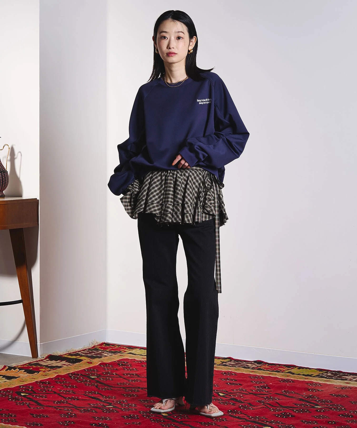CREOLME/CHECK FRILL SKIRT - Image 14