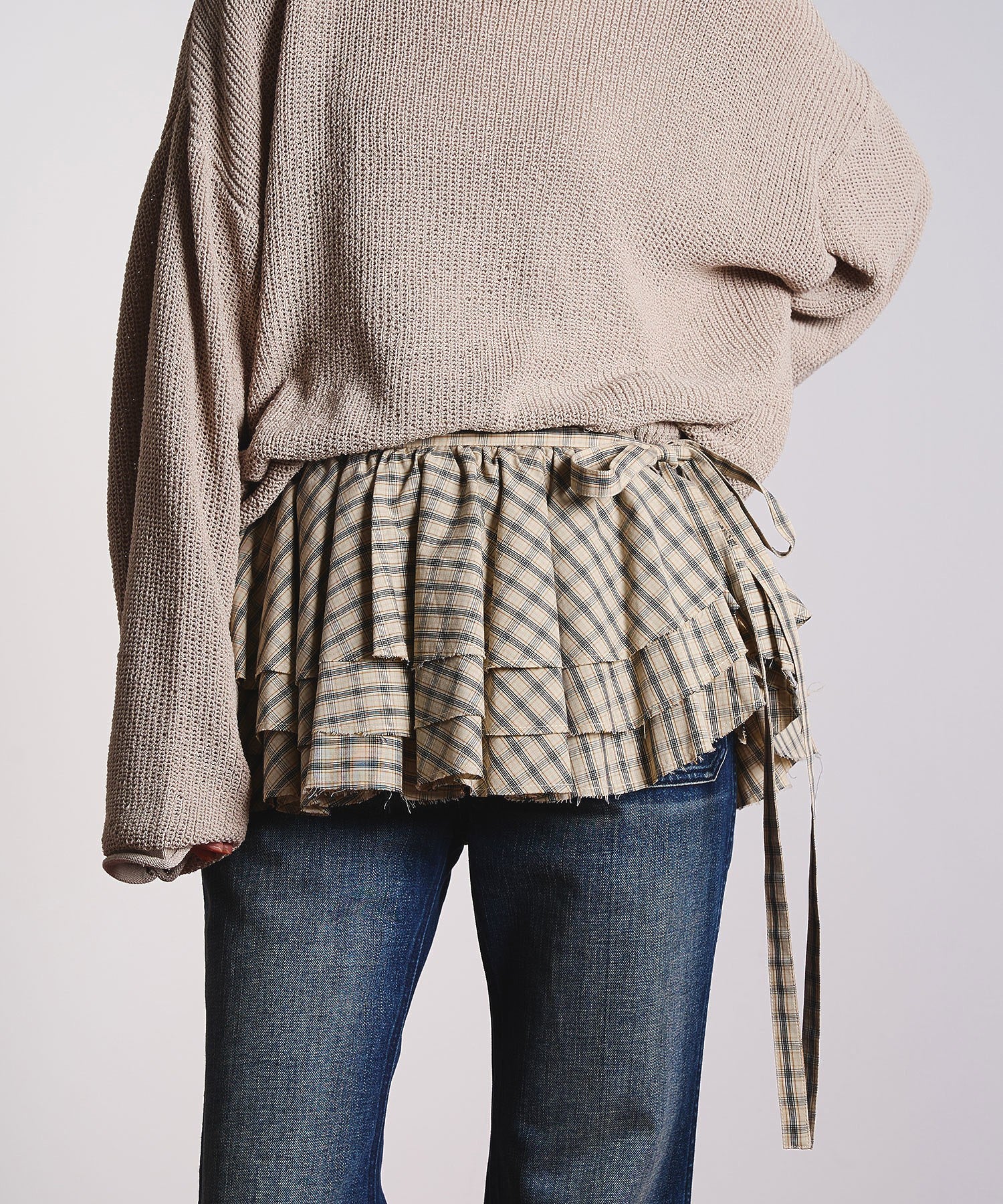 CREOLME/CHECK FRILL SKIRT - Image 9