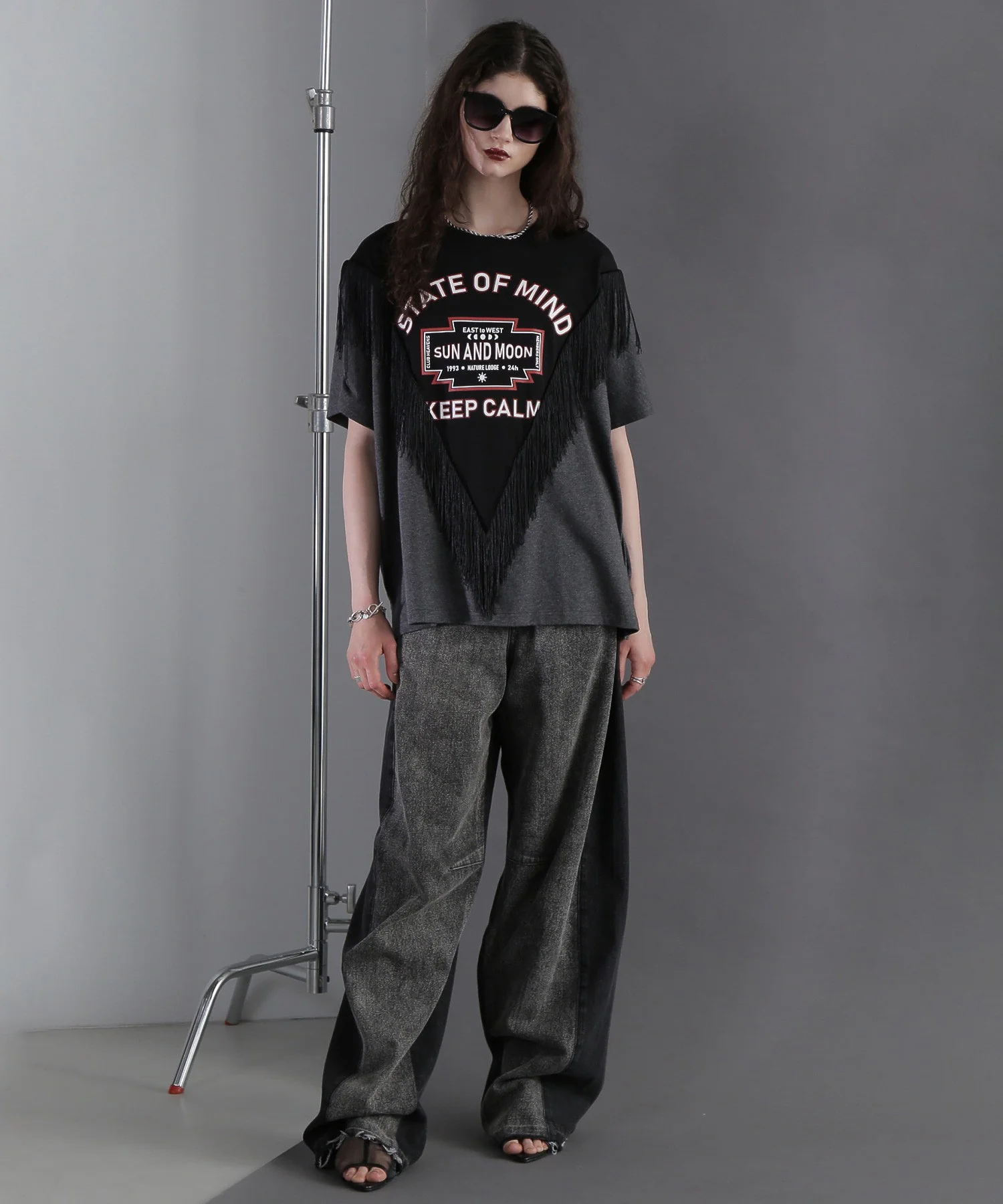 GENE HEAVENS/リメイクライク フリンジ Tシャツ - Image 2