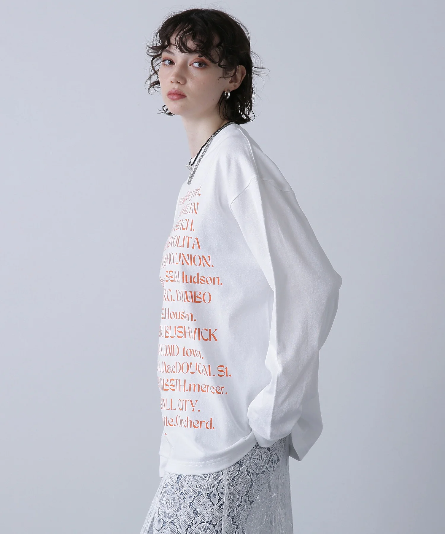 GENE HEAVENS/NYCプリント ヘビーウェイトロングスリーブT - Image 6