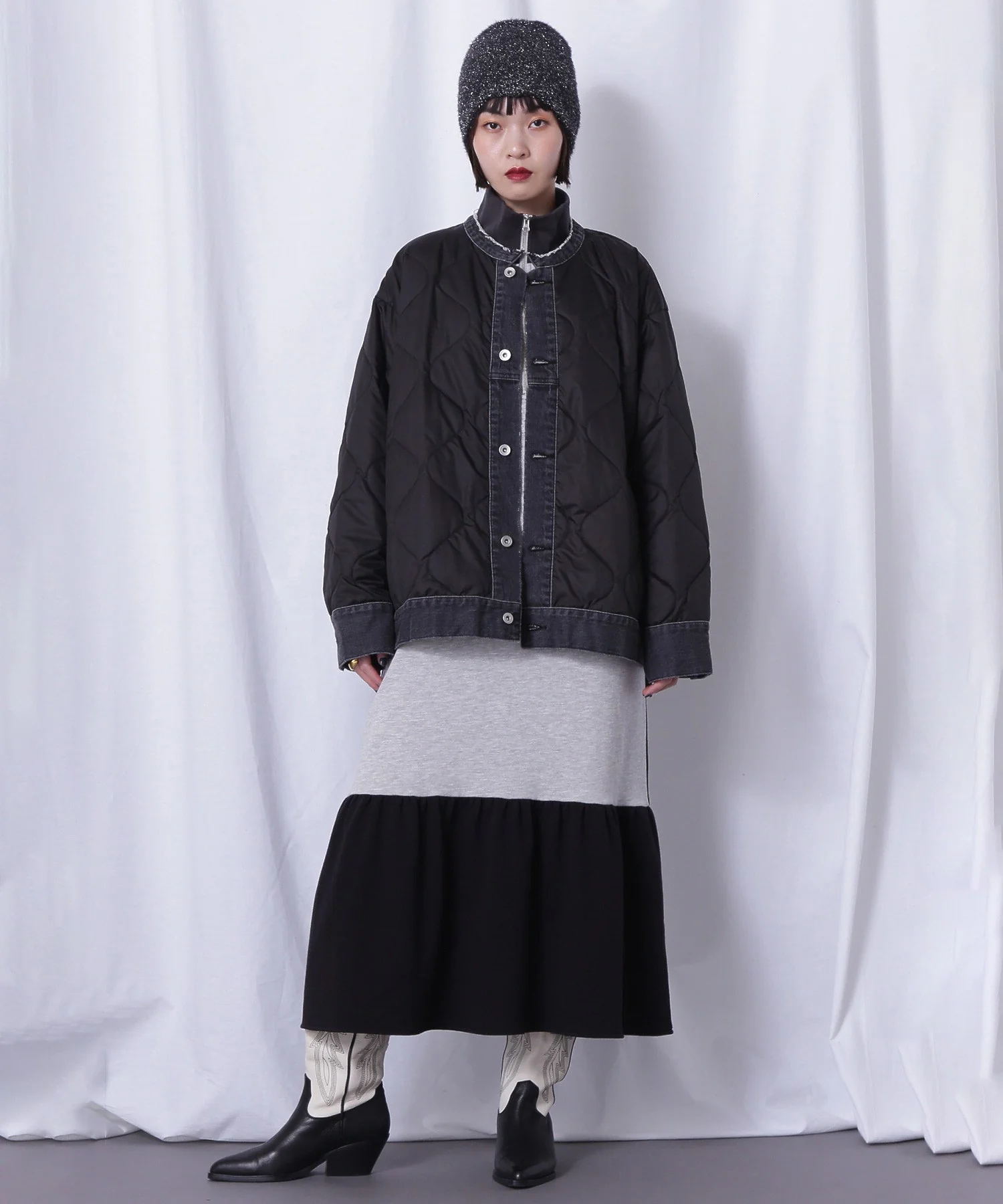 GENE HEAVENS/Re MAKE LIKE DENIM EDGE MILITARY QUILTING JACKET - Image 2