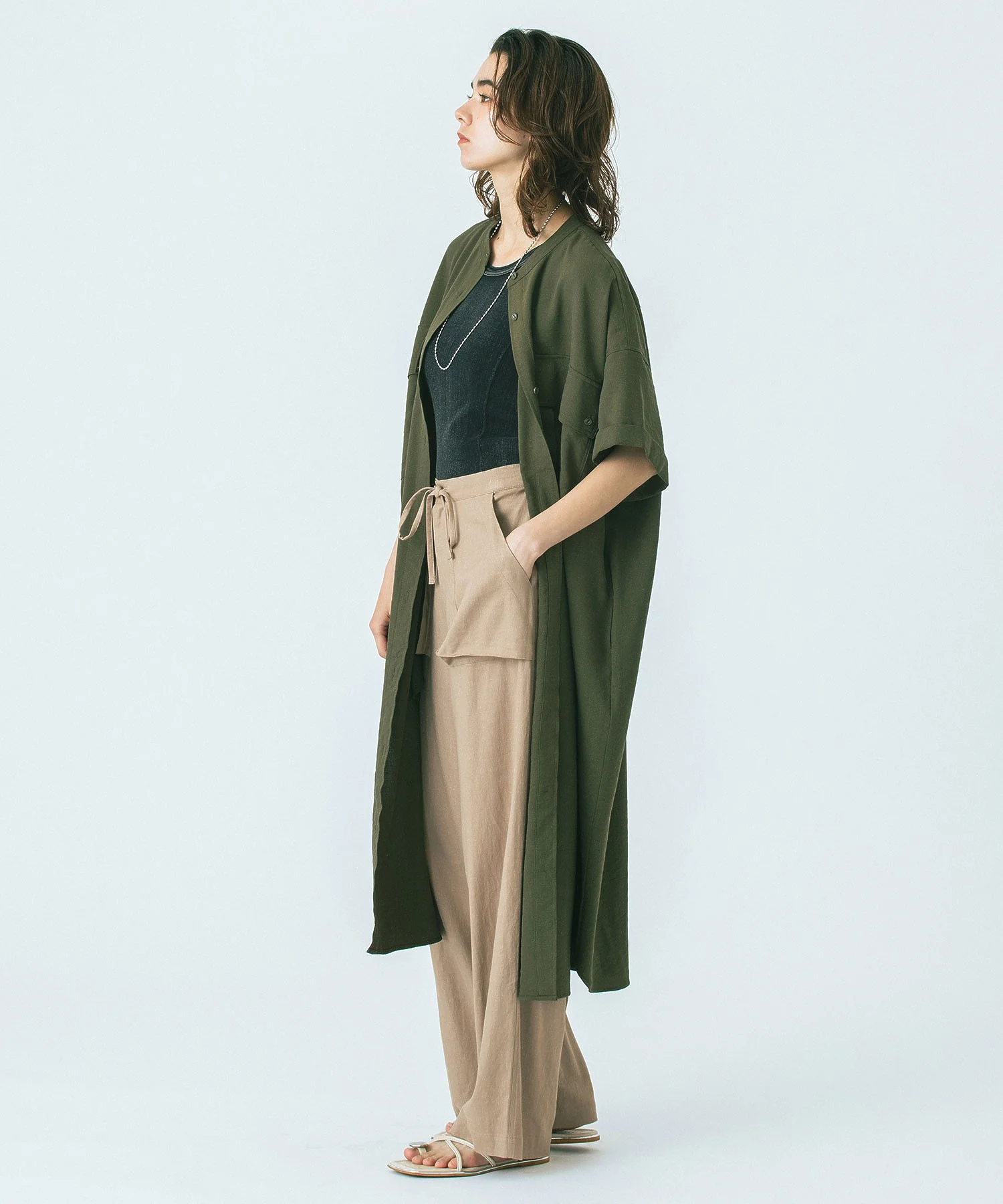 GENE HEAVENS/WORK POCKET SHIRT DRESS - Image 7