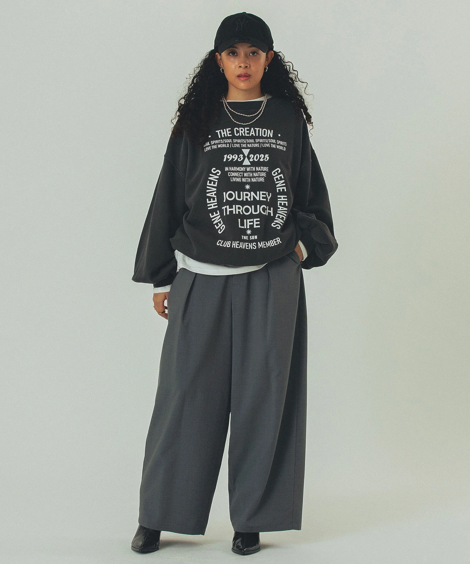 GENE HEAVENS/VOLUME SLEEVE PRINT SWEAT - Image 7