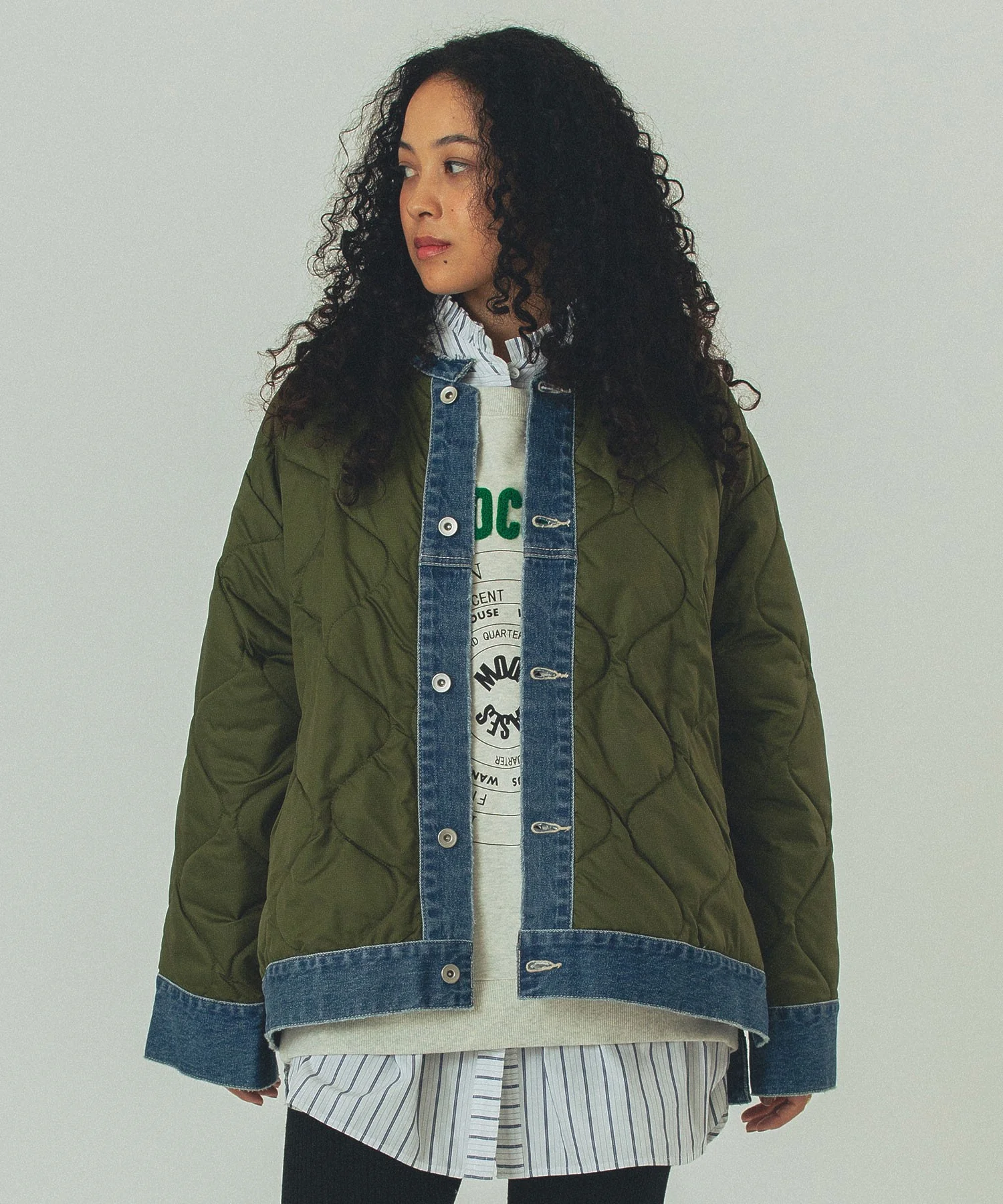 GENE HEAVENS/DENIM x QUILTING JACKET
