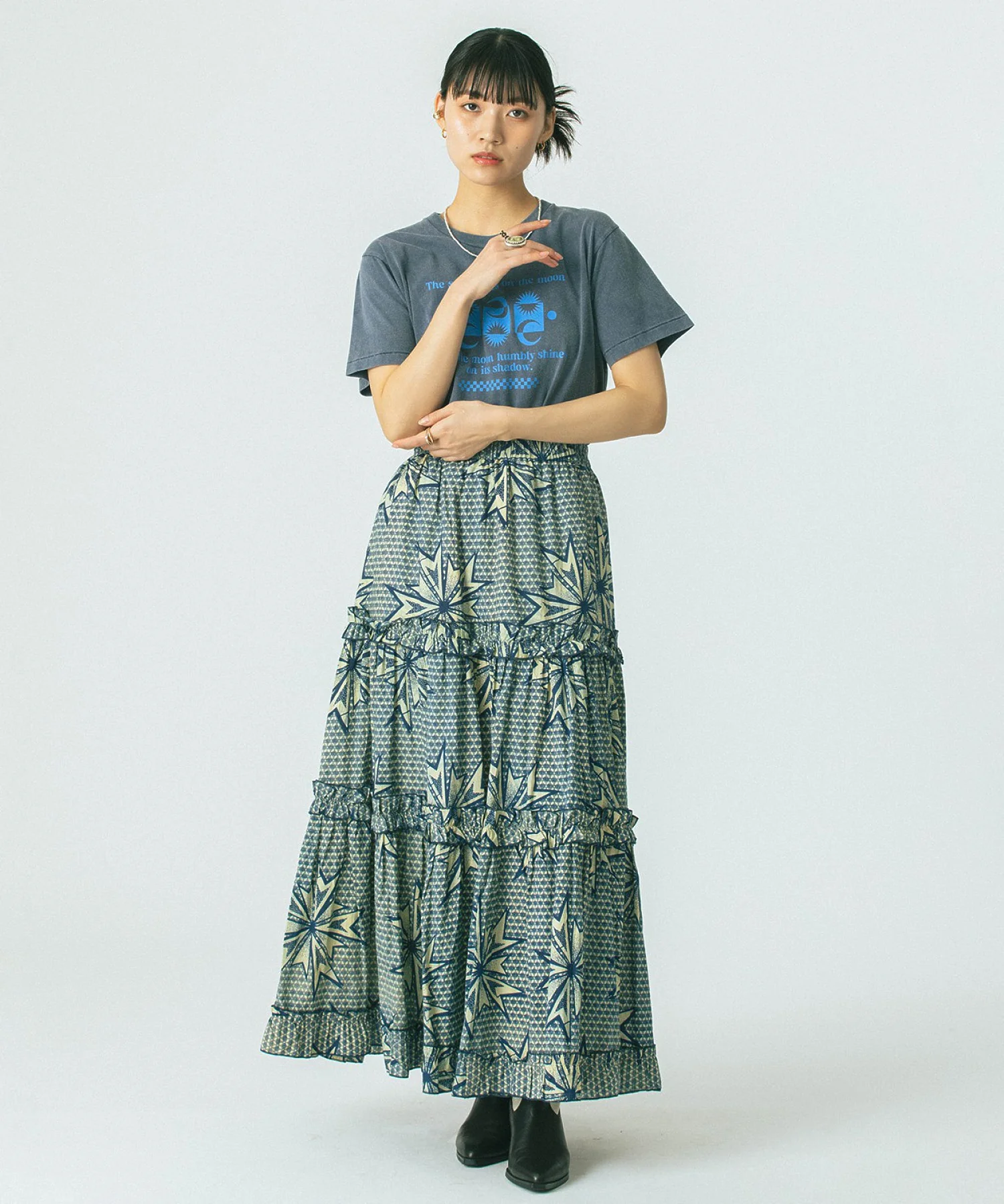 mag.by c/PRINT TIERED SKIRT - Image 12