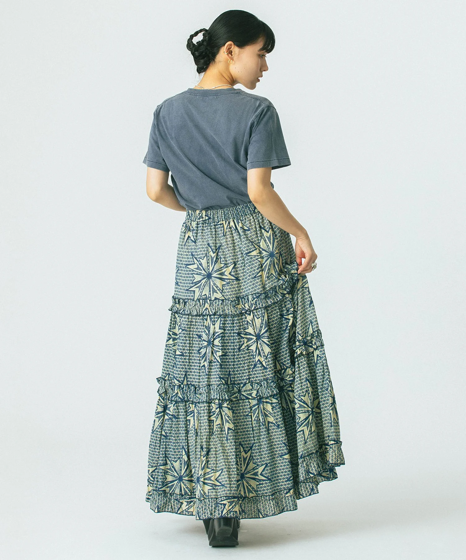 mag.by c/PRINT TIERED SKIRT - Image 15