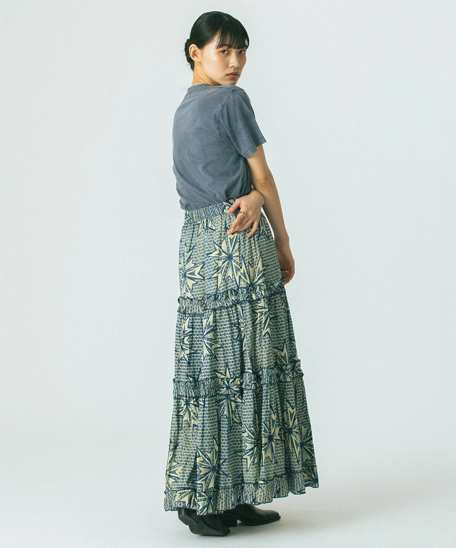 mag.by c/PRINT TIERED SKIRT - Image 16