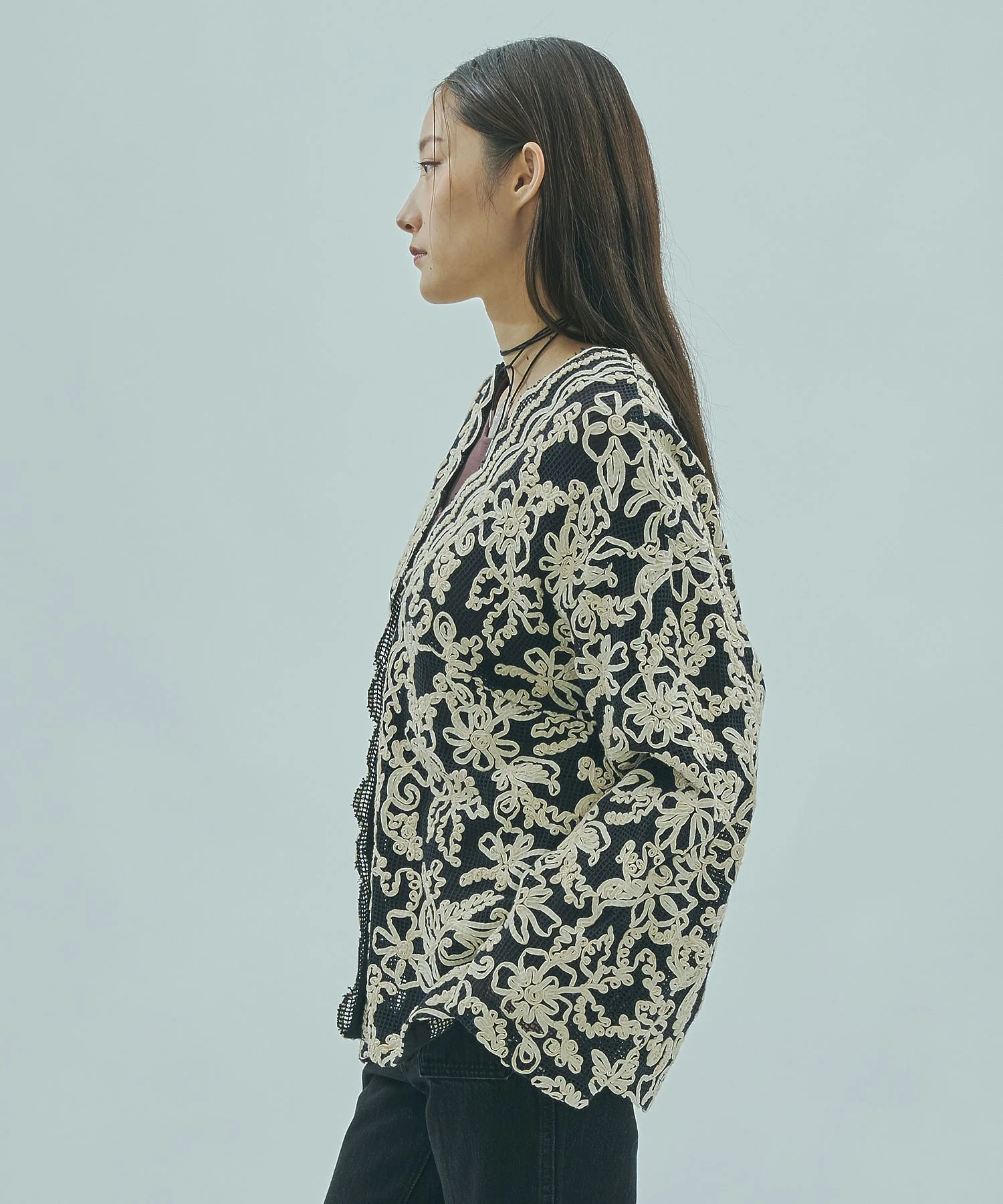 mag.by c/EMBROIDERY MESH SHIRT - Image 6