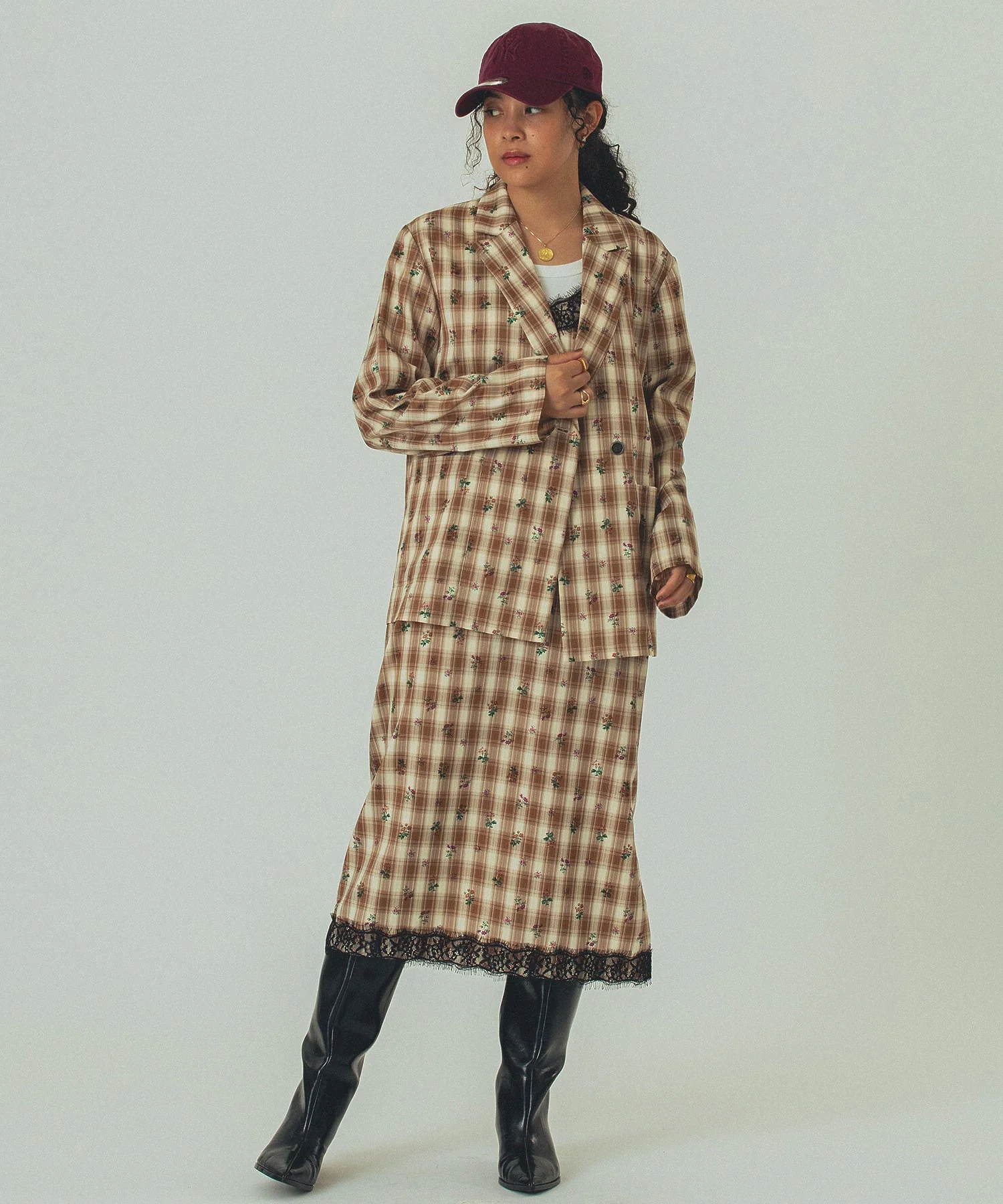 mag.by c/FLOWER PRINT CHECK SHIRT - Image 32